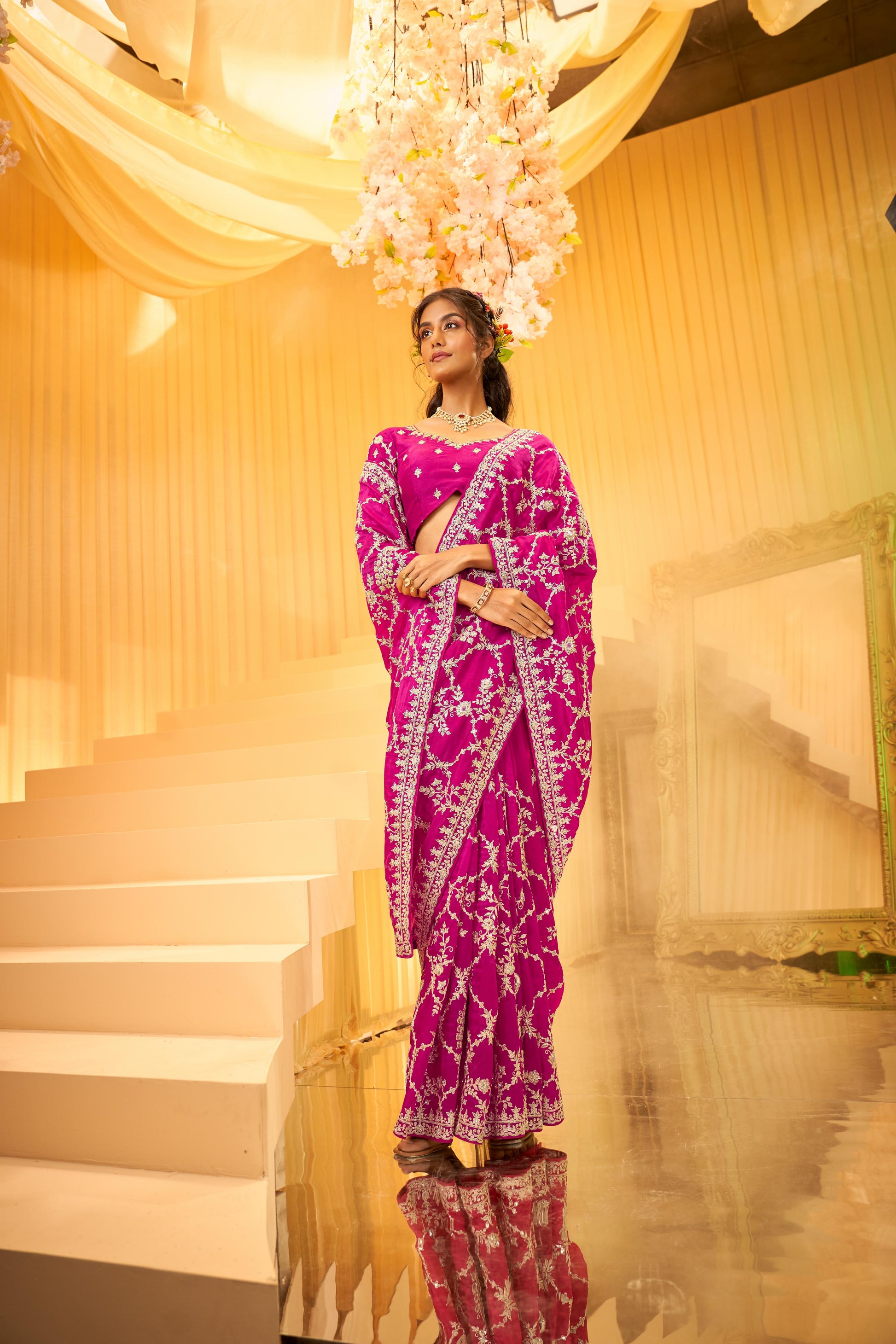 RECEPTION WEDDING PARTY WEAR SAREE