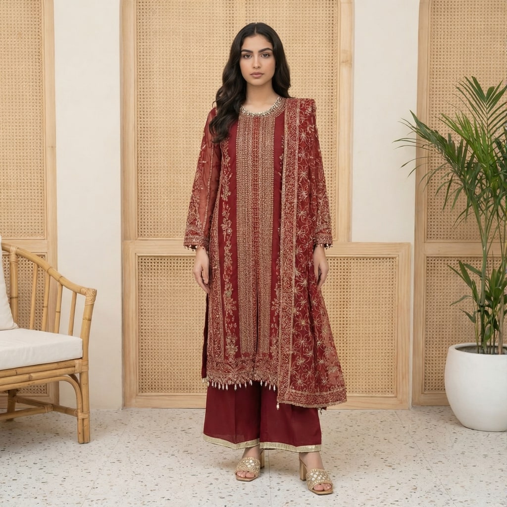 ladies party wear dresses pakistani DRESS – Bawree AU 12