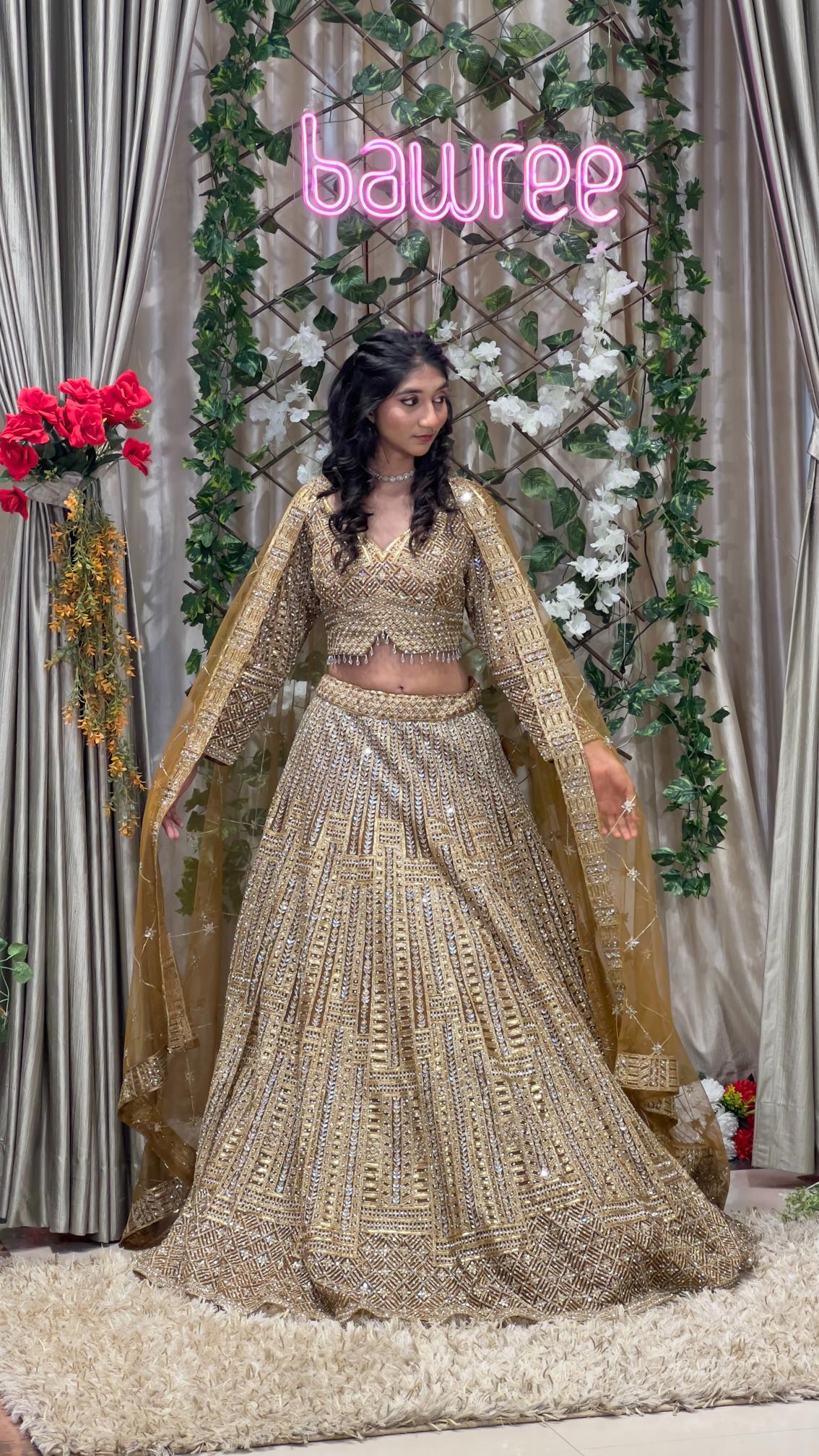 MUSTARD GOLD BRIDAL LEHENGA