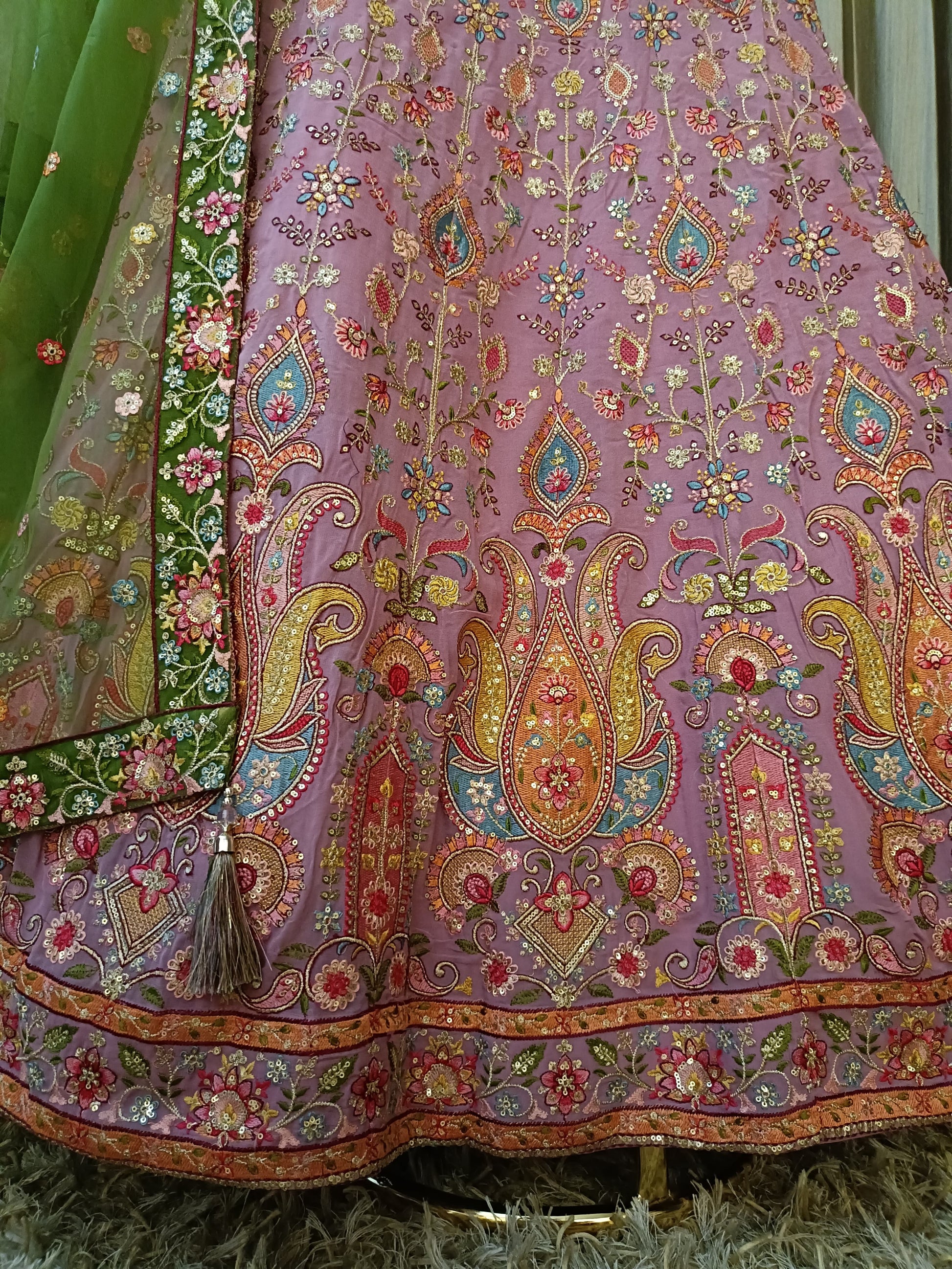 mehndi and sangeet wear lehenga choli
