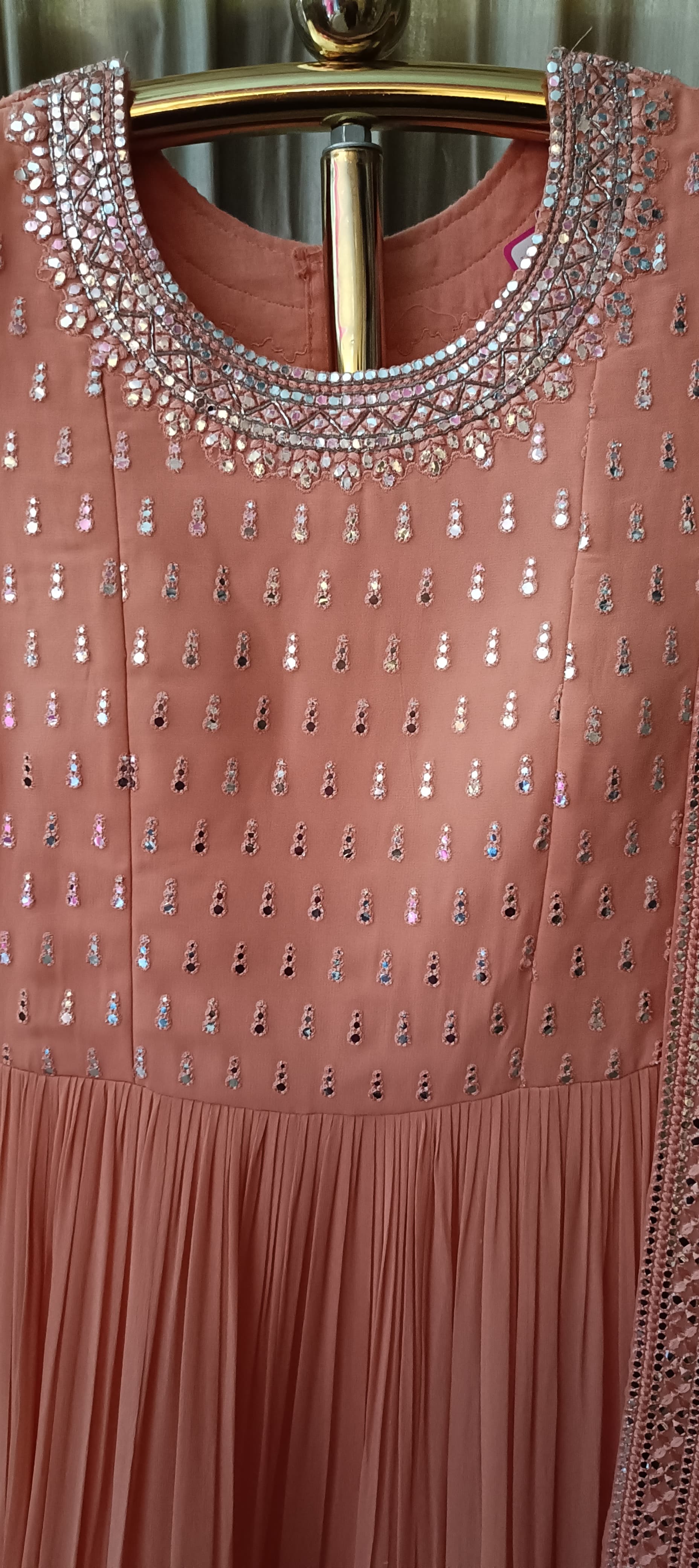 PARTY WEAR,SANGEET,ROKA,HALDI,MEHNDI,TRADITIONAL,FUNCTIONAL,ANARKALI WITH HEAVY DUPATTA