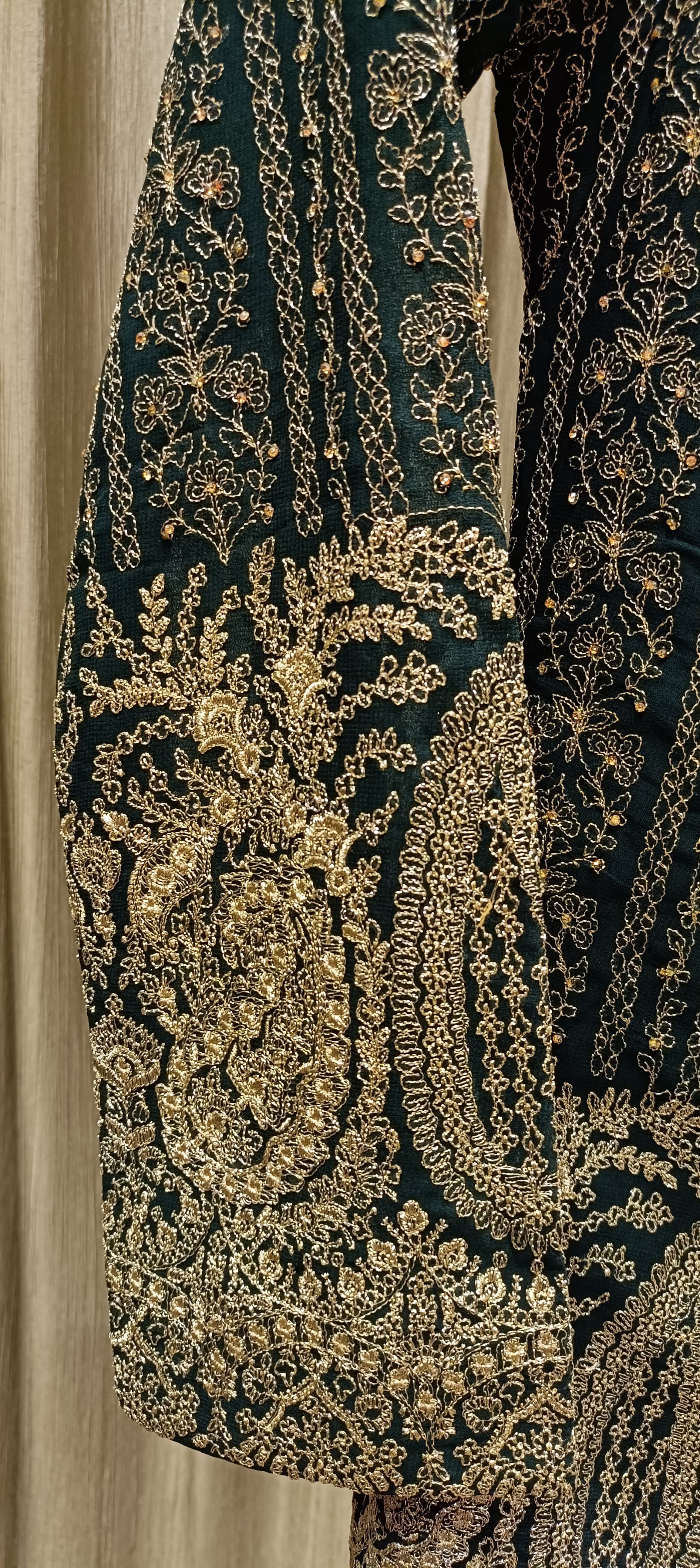 PALAZOO CROP TOP WITH JACKET STYLE INDOWESTERN DRESS