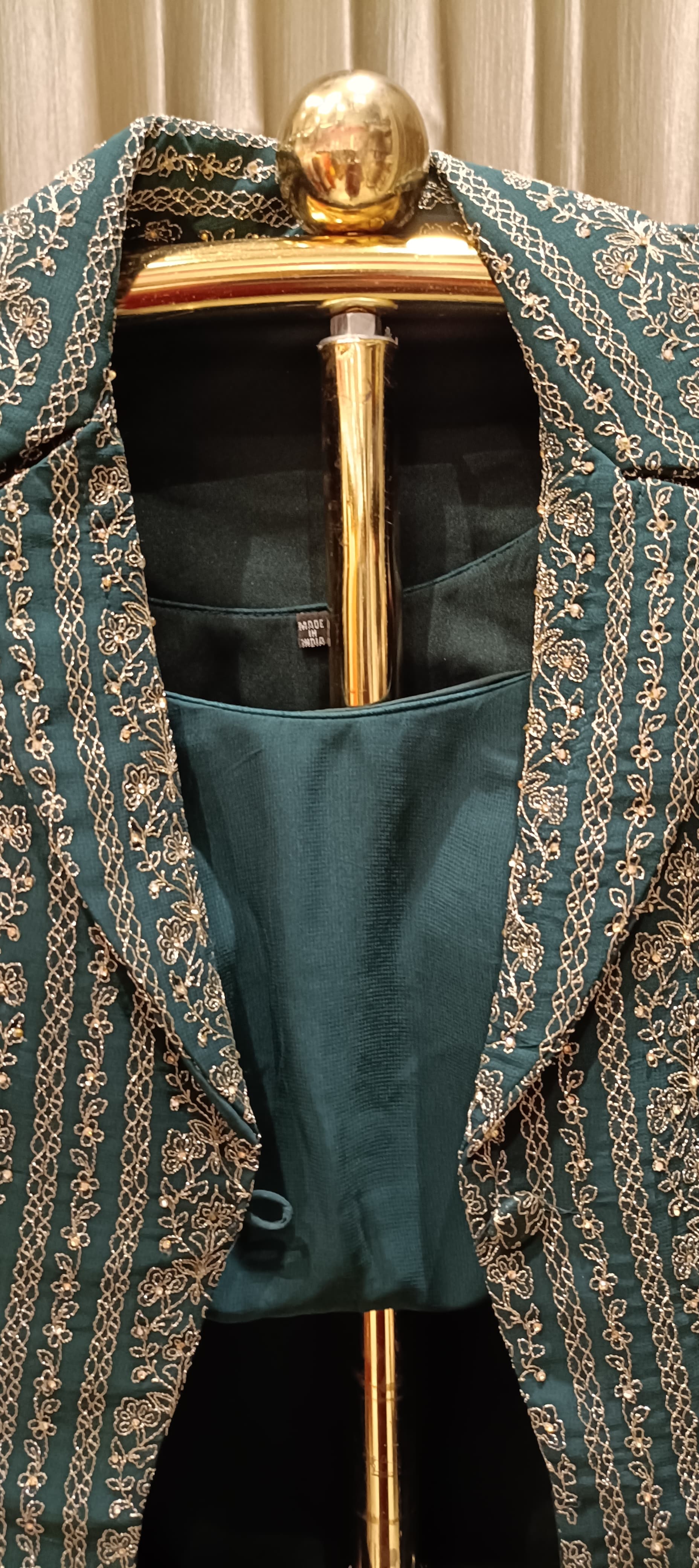 PALAZOO CROP TOP WITH JACKET STYLE INDOWESTERN DRESS