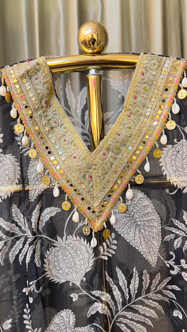 PARTY WEAR & COCKTAIL FLORAL PRINT DRESS MATERIAL