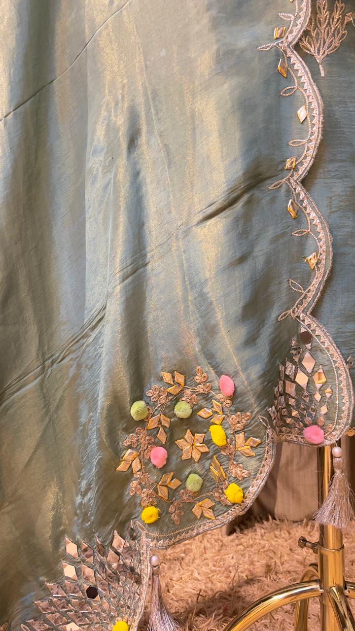 PARTY WEAR,FUNCTIONAL,HALDI,MEHNDI,HANDWORK DRESS MATERIAL