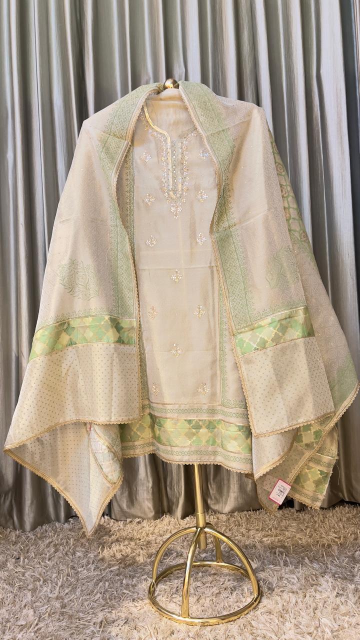 Party Wear hand work Dress Material