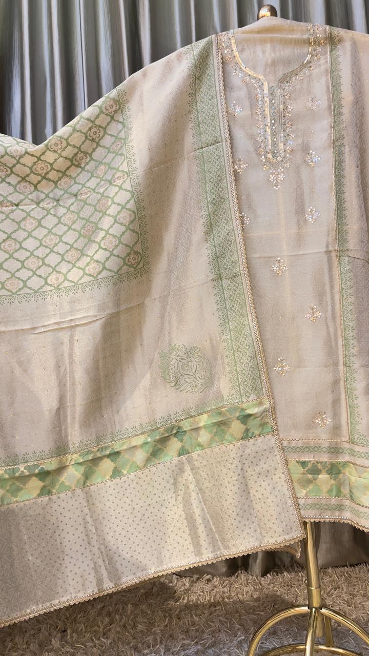 Party Wear hand work Dress Material