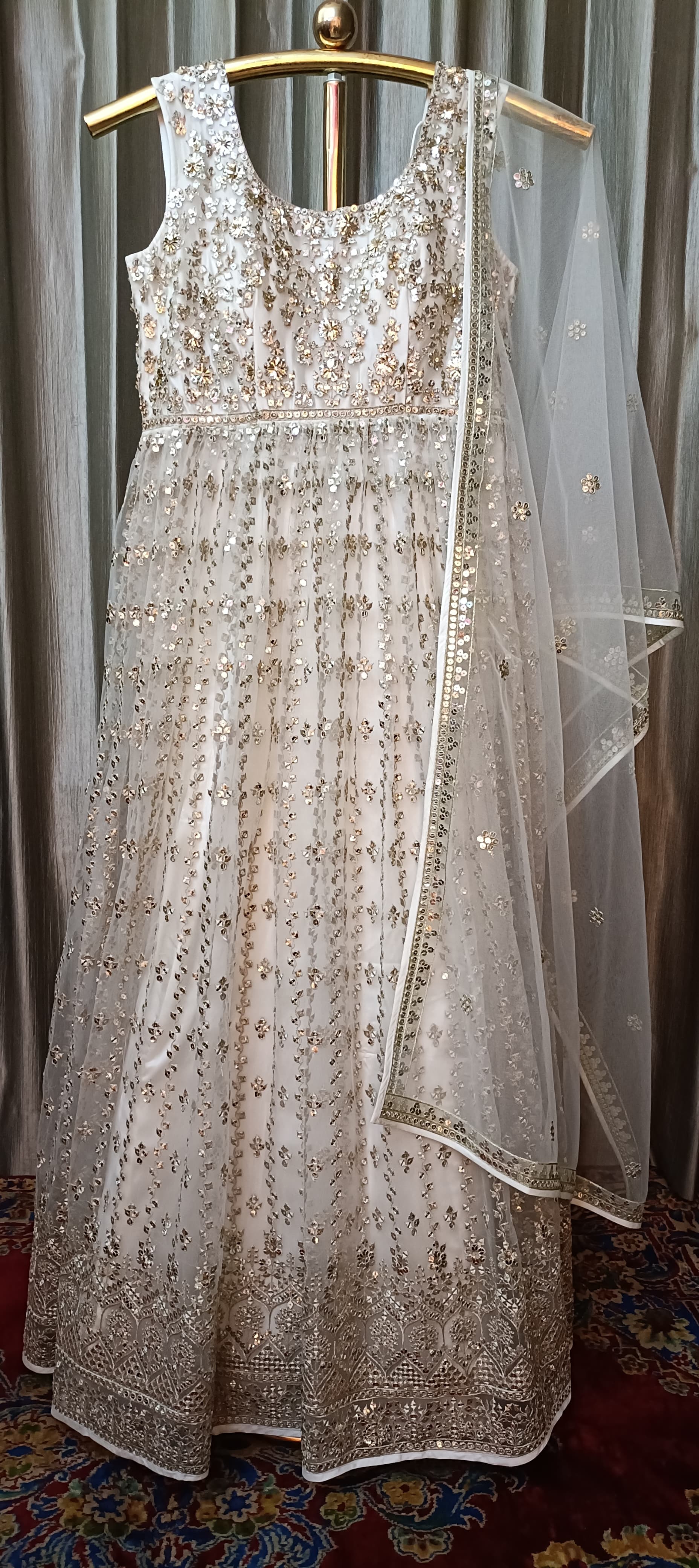 NET ANARKALI DRESS EVENING GOWN