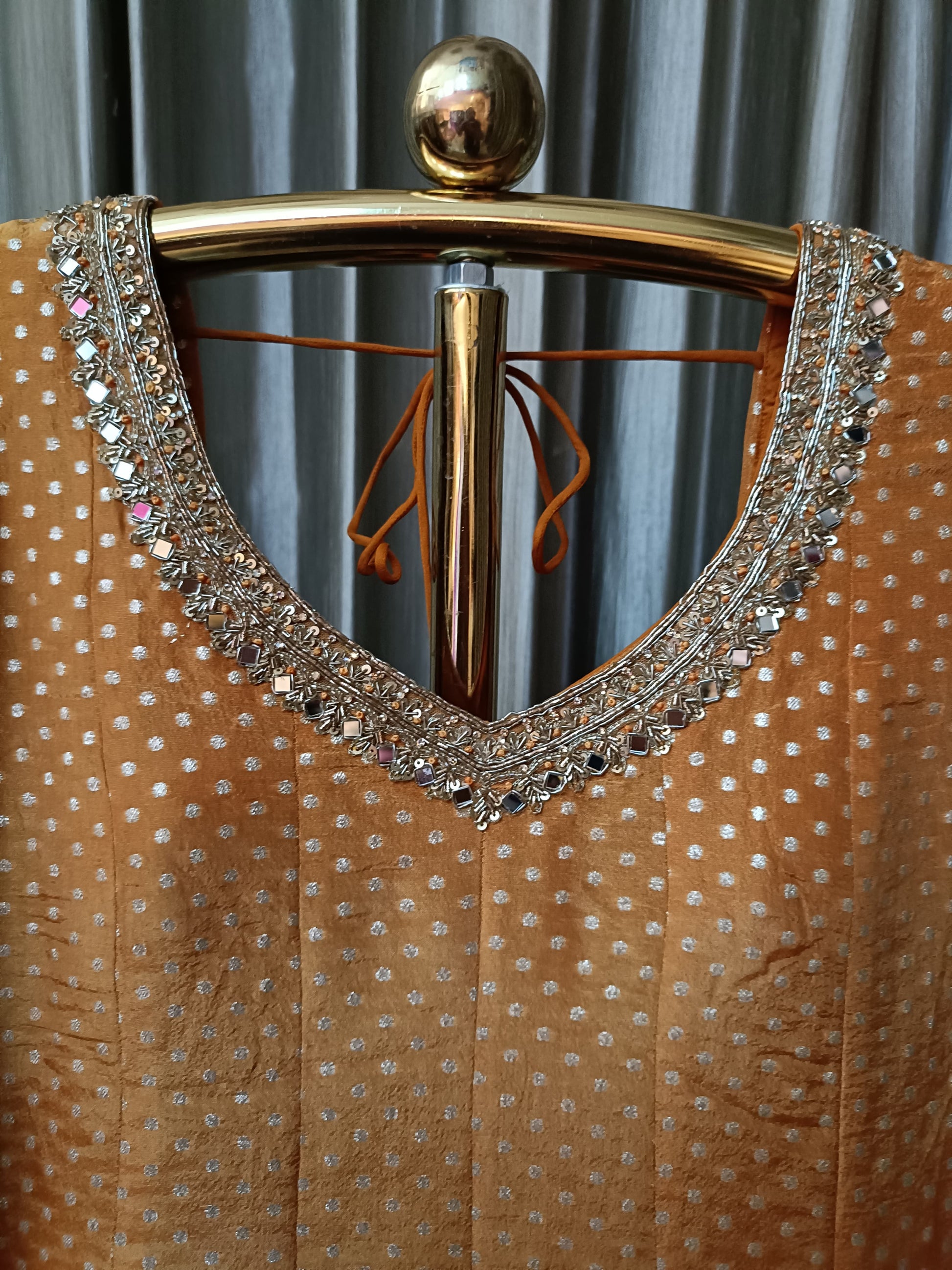 ORGENZA ANARKALI DRESS EVENING GOWN