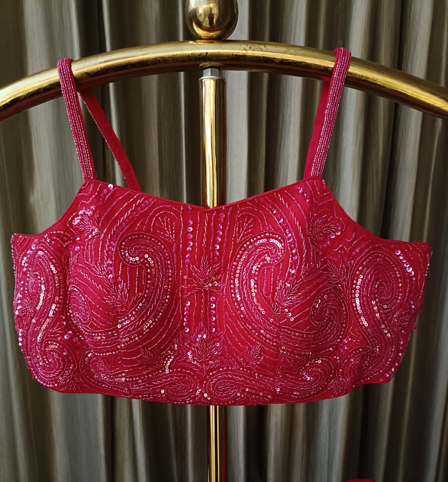 INDO-WESTERN READY PLEATED SKIRT WITH CROP TOP PARTY WEAR DRESS