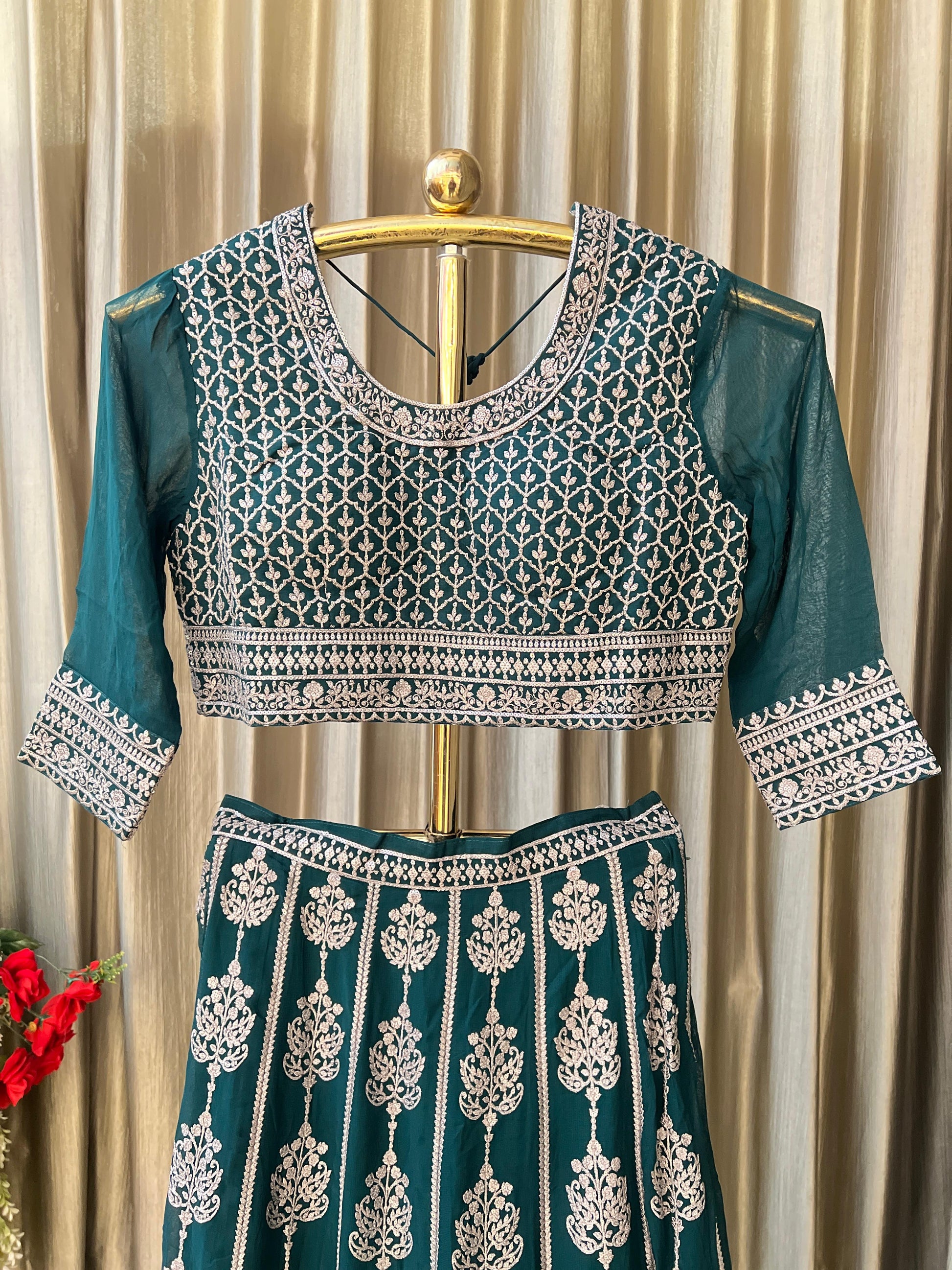 SANGEET AND MEHENDI FUNCTION WEAR GEORGETTE LEHENGA CHOLI