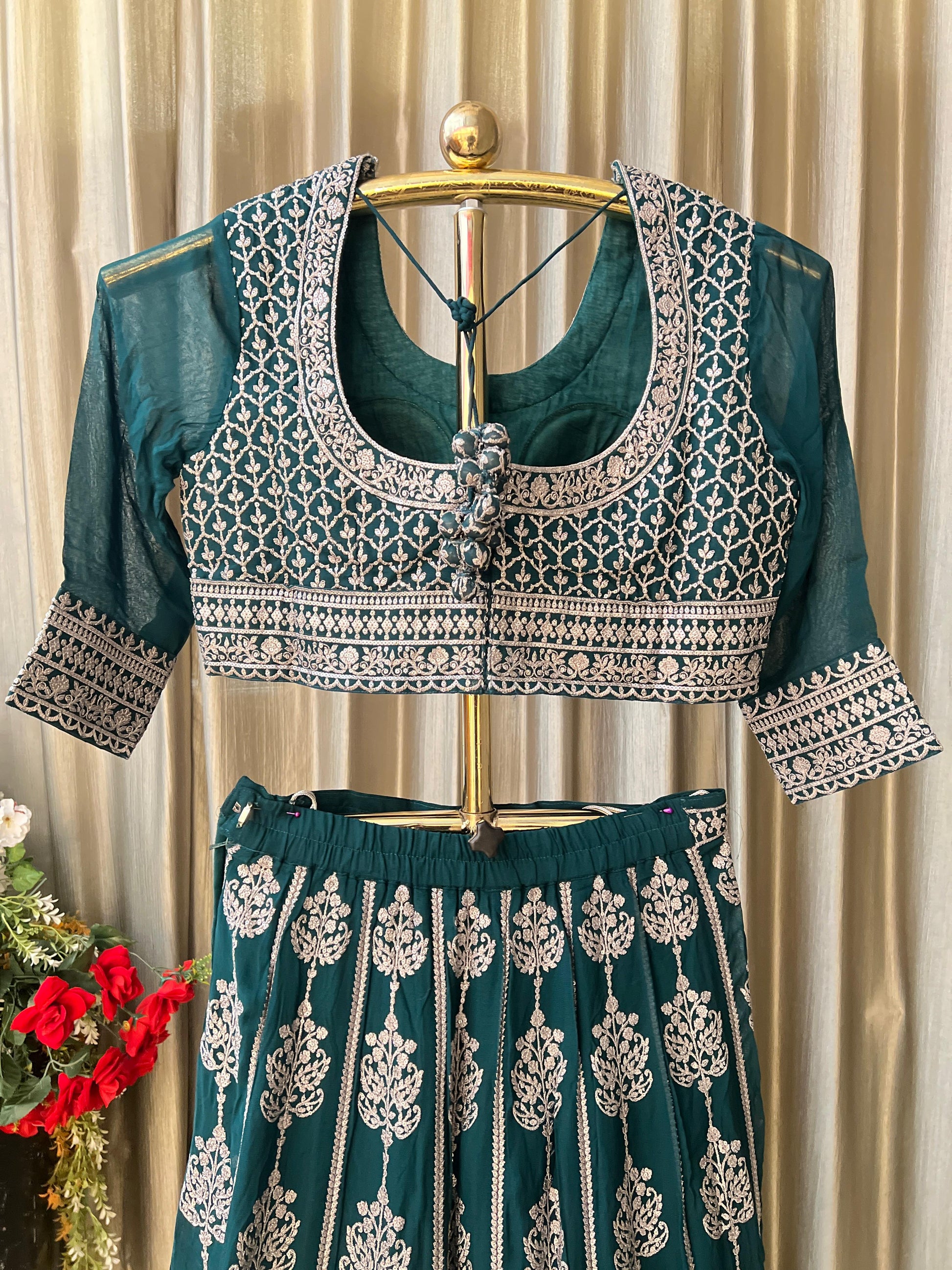 SANGEET AND MEHENDI FUNCTION WEAR GEORGETTE LEHENGA CHOLI