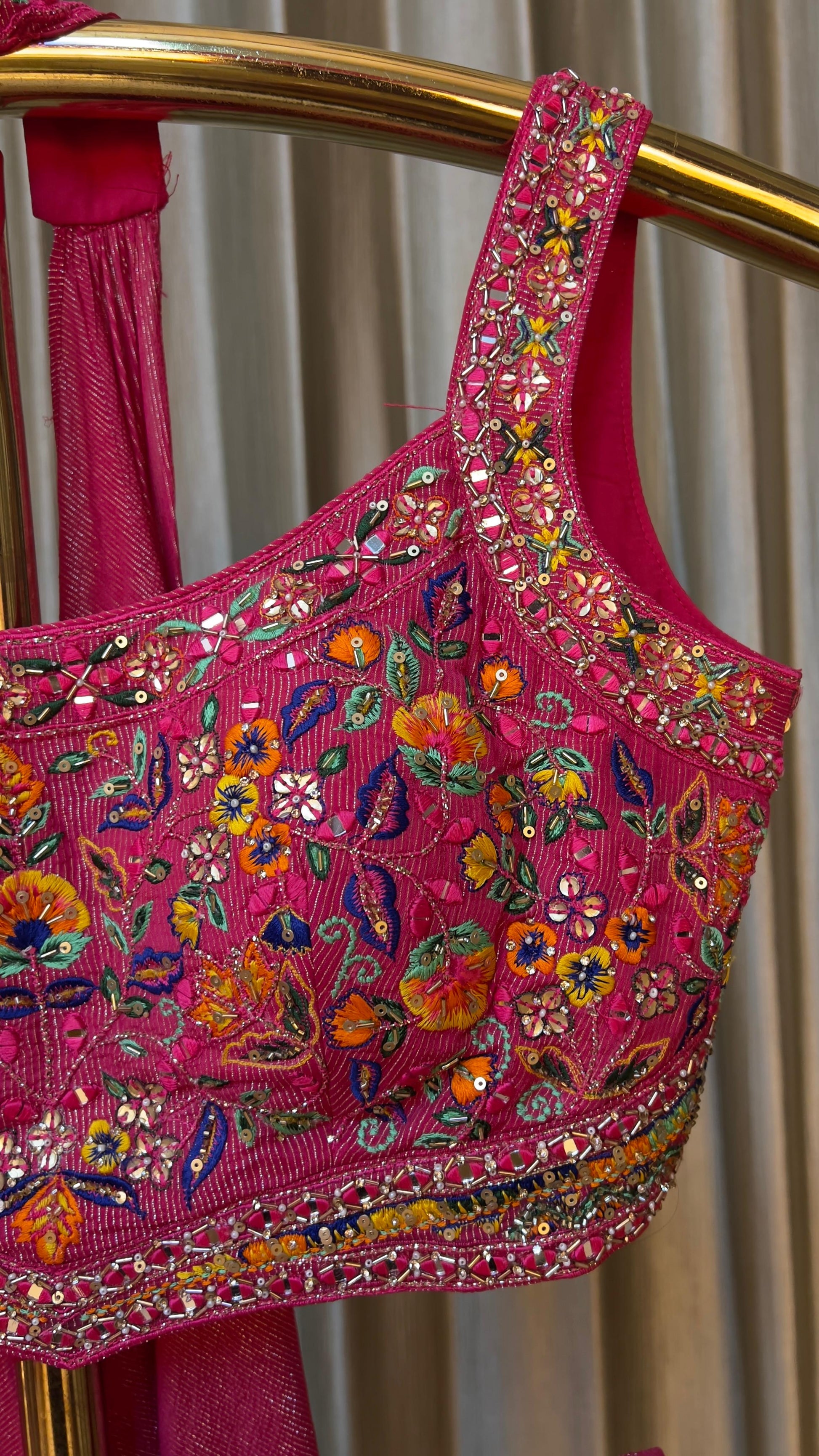 INDO-WESTERN PALAZZO WITH CROP TOP,SANGEET,WEDDING,RECEPTION PARTY WEAR OUTFIT