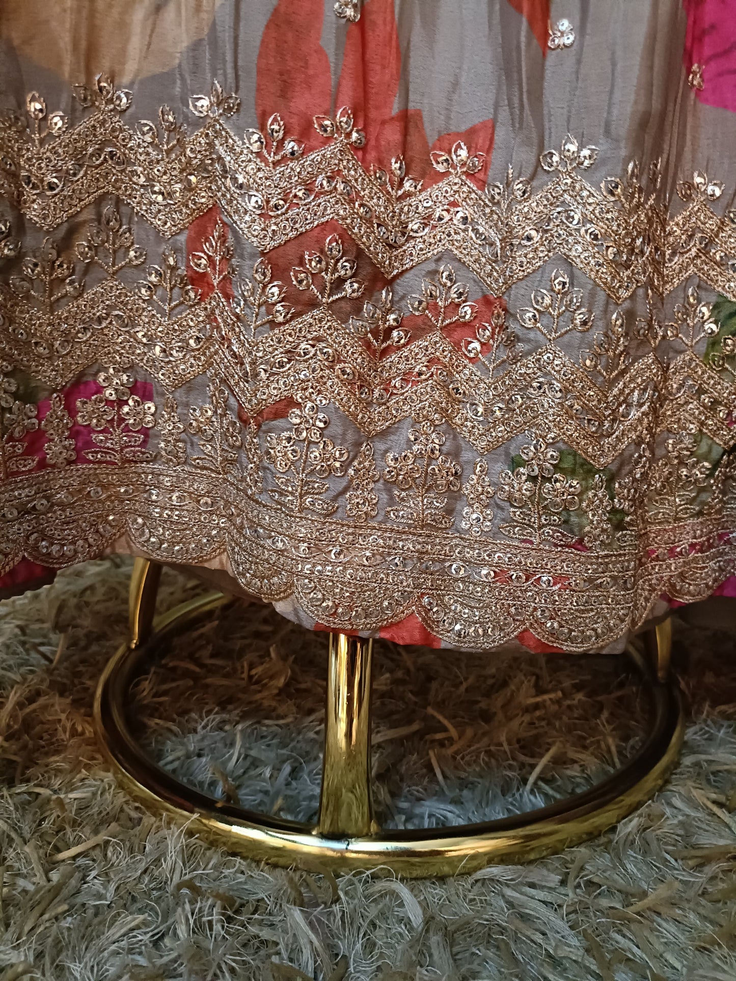 FLORAL PRINT.PLUS SIZE,SANGEET,MEHNDI,PARTY WEAR GOWN