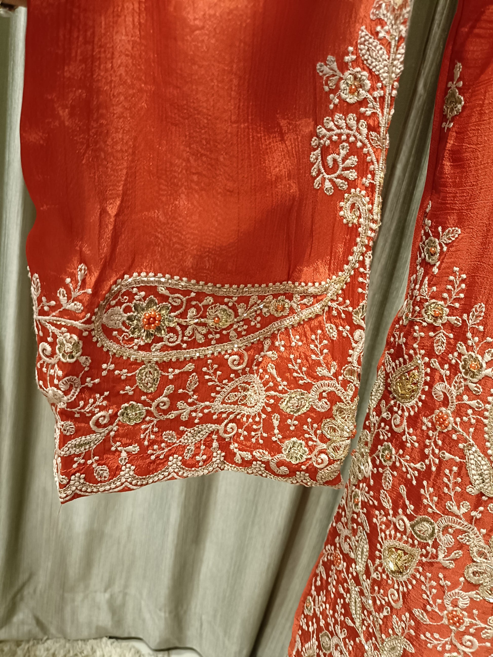 PLUS SIZE,RUST COLOR,PARTY WEAR,SANGEET KURTA PANT