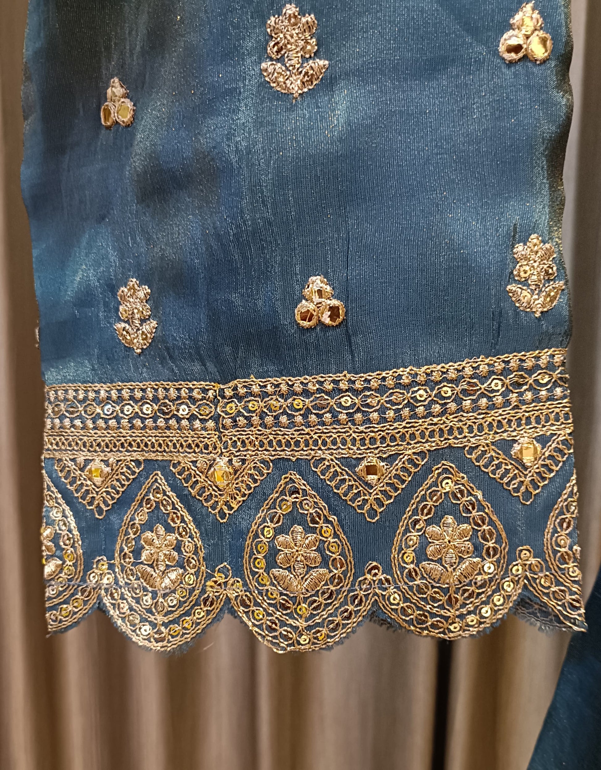 PLUSSIZE SIMMER TISSUE KURTA SET PARTY WEAR OUTFIT