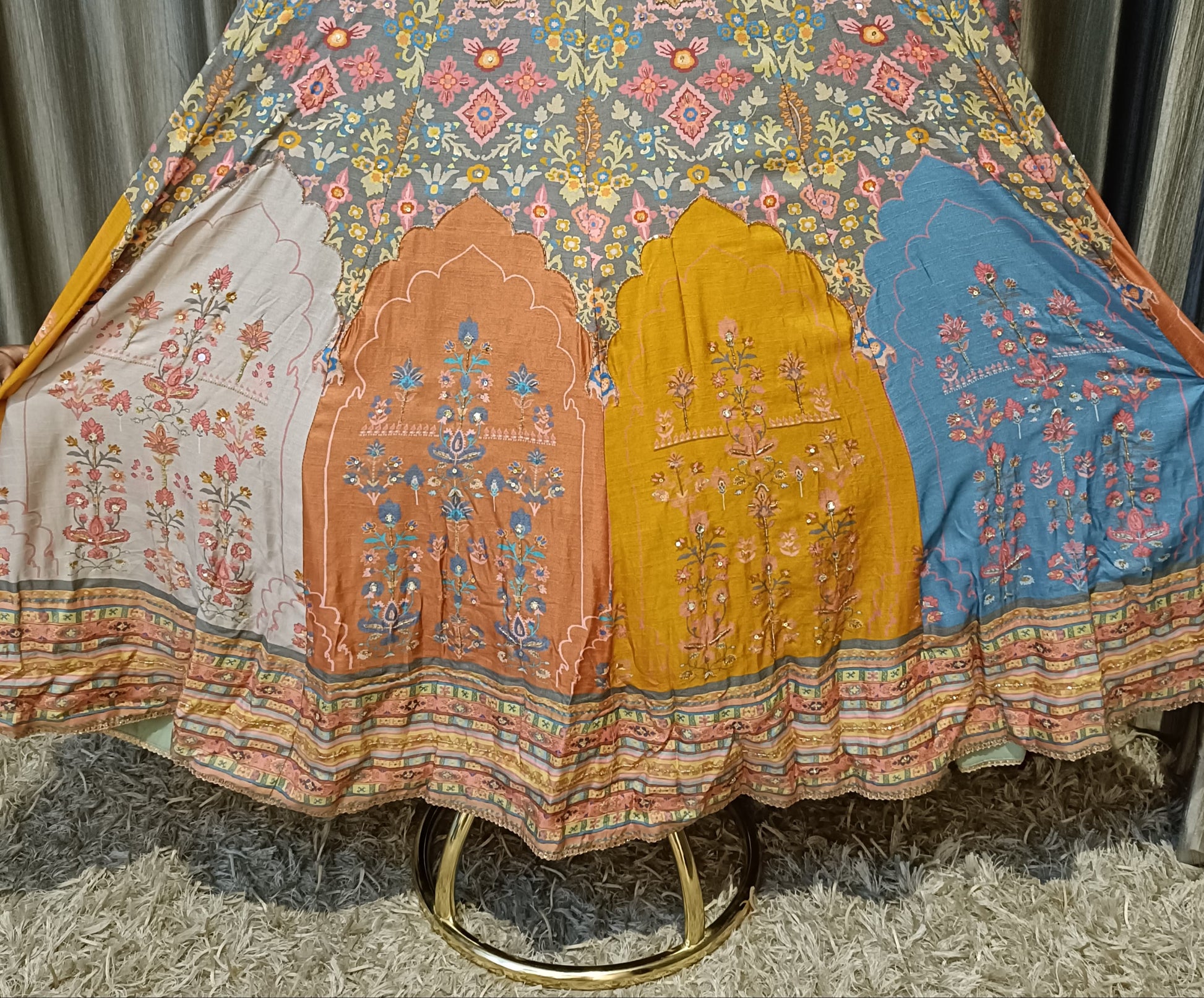 PRINTED ANARKALI DRESS PARTY WEAR,FESTIV OCCASSION