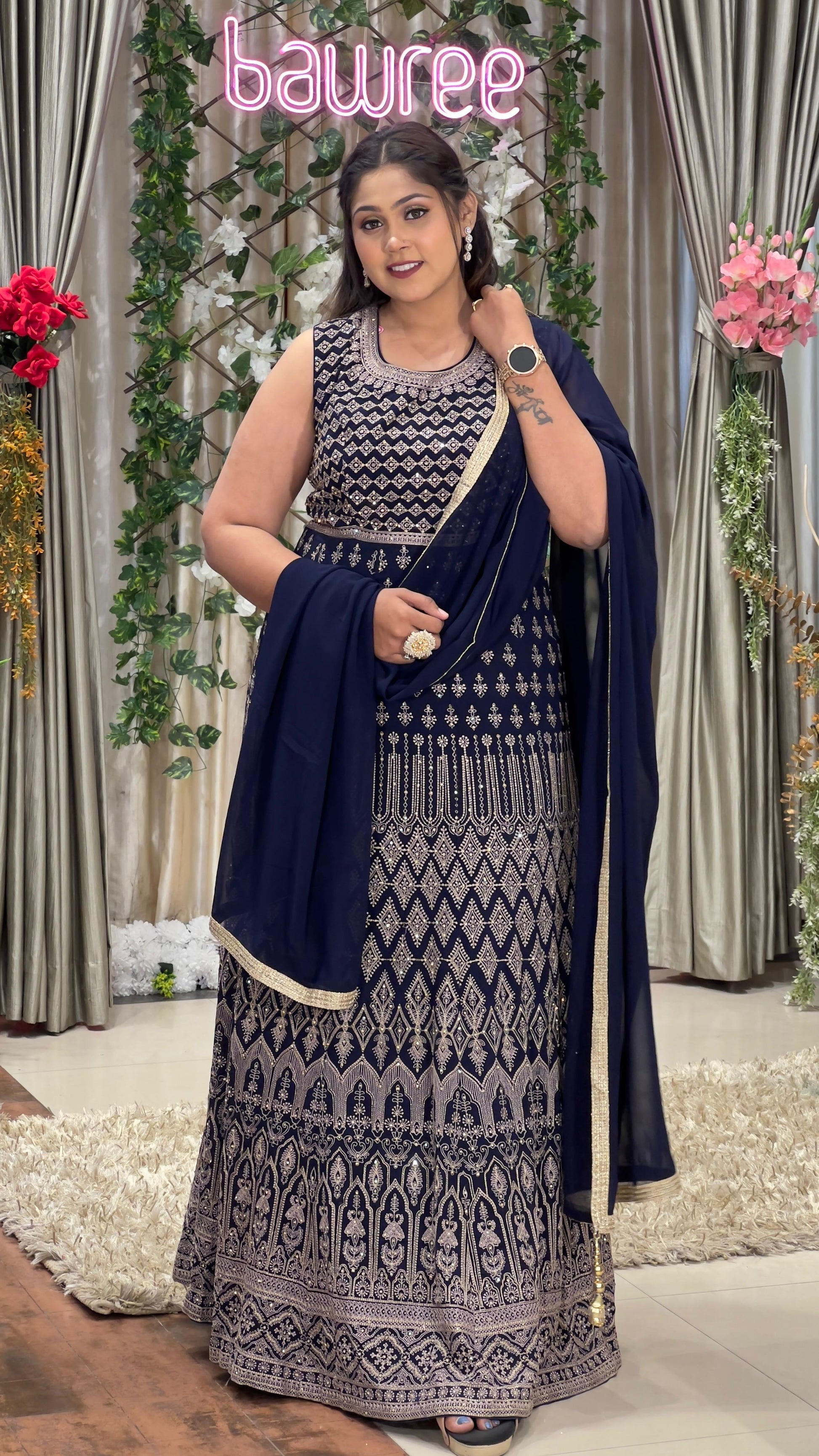 FESTIVAL,PARTY WEAR,SANGEET LOOK GOWN