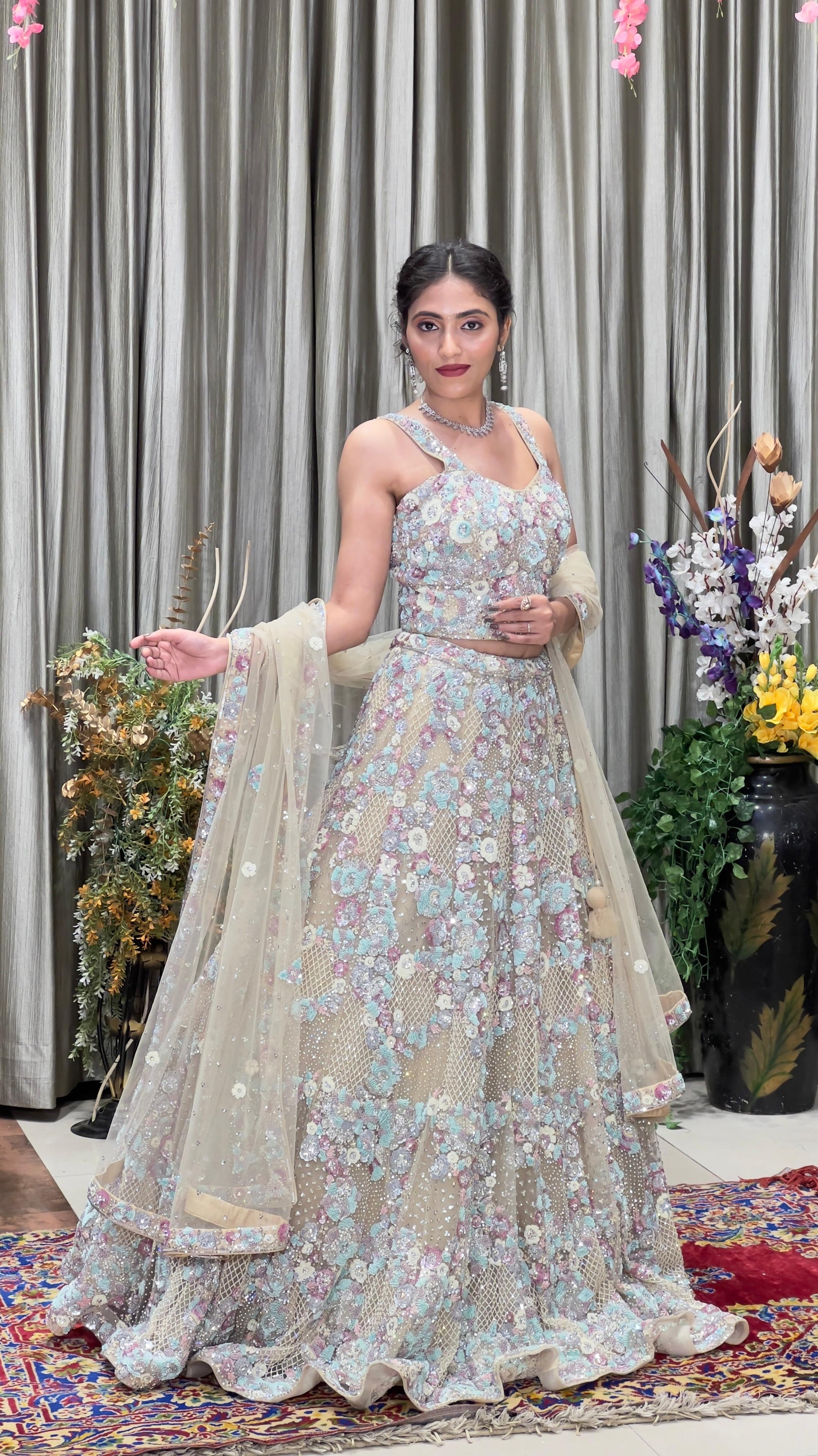 RECEPTION,ENGAGEMENT & WEDDING WEAR DESIGNER LEHENGA CHOLI