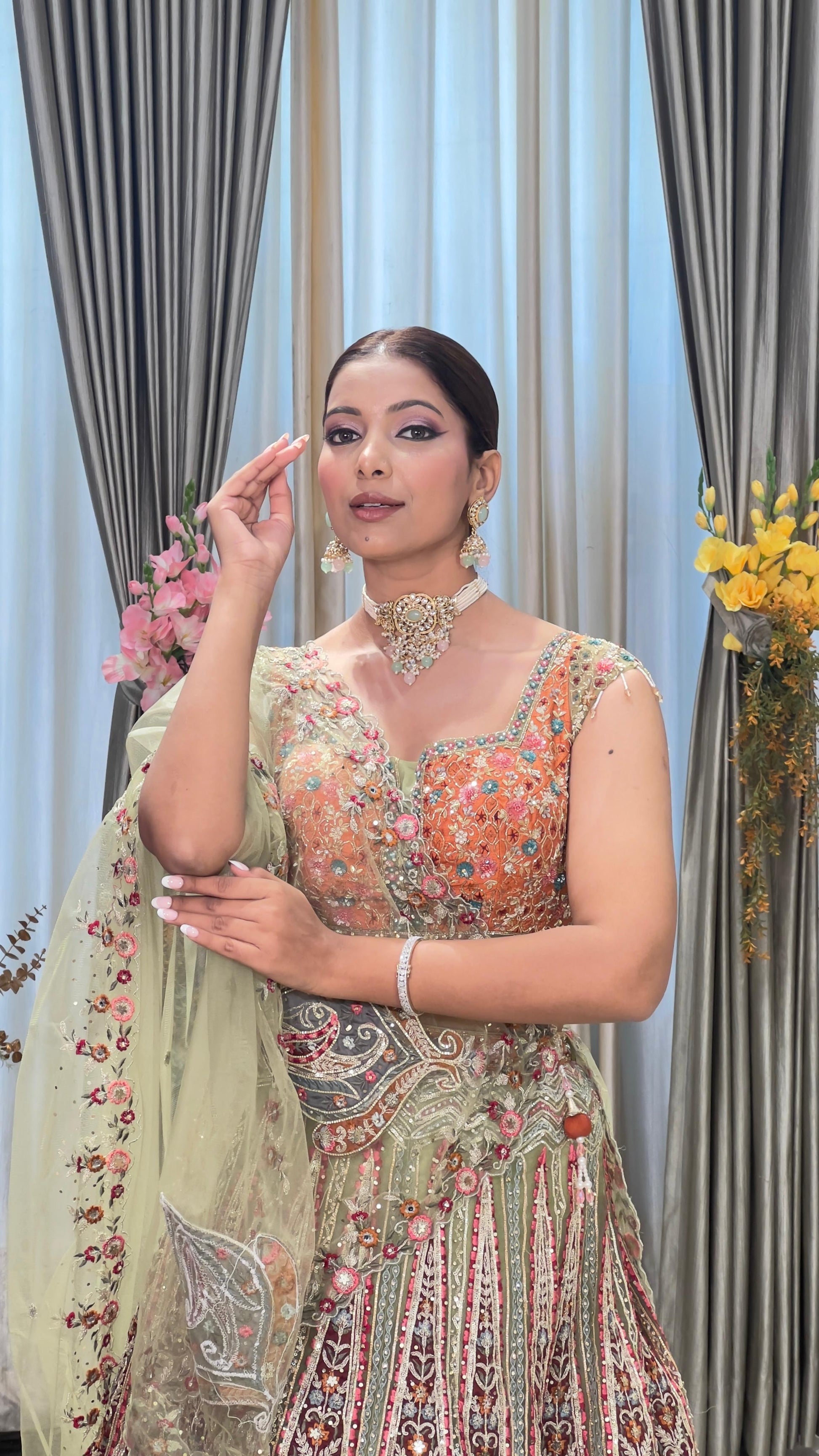 RECEPTION,WEDDING FUNCTION LEHENGA CHOLI