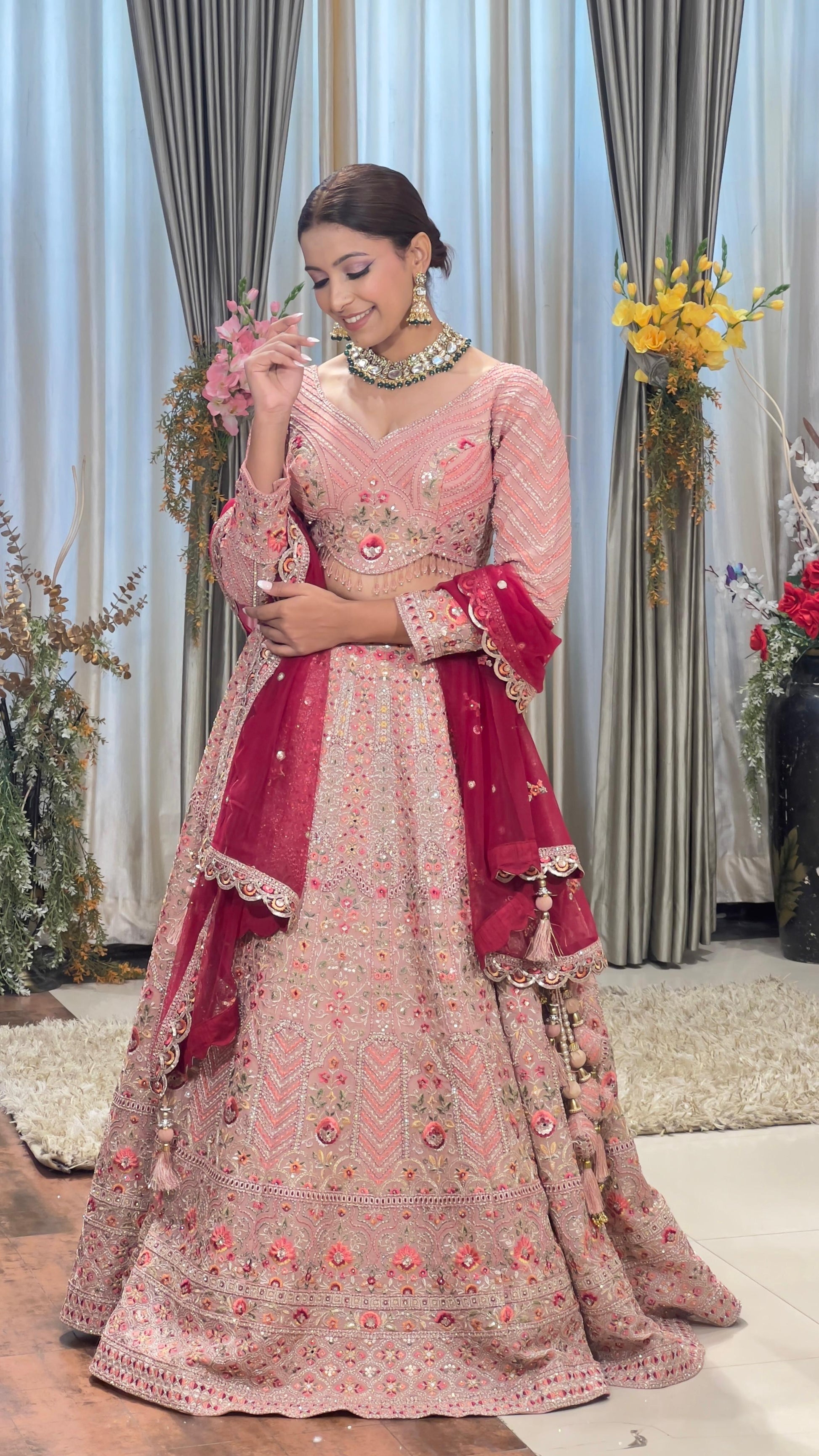 RECEPTION,ENGAGEMENT WEDDING FUNCTION WEAR LEHENGA CHOLI