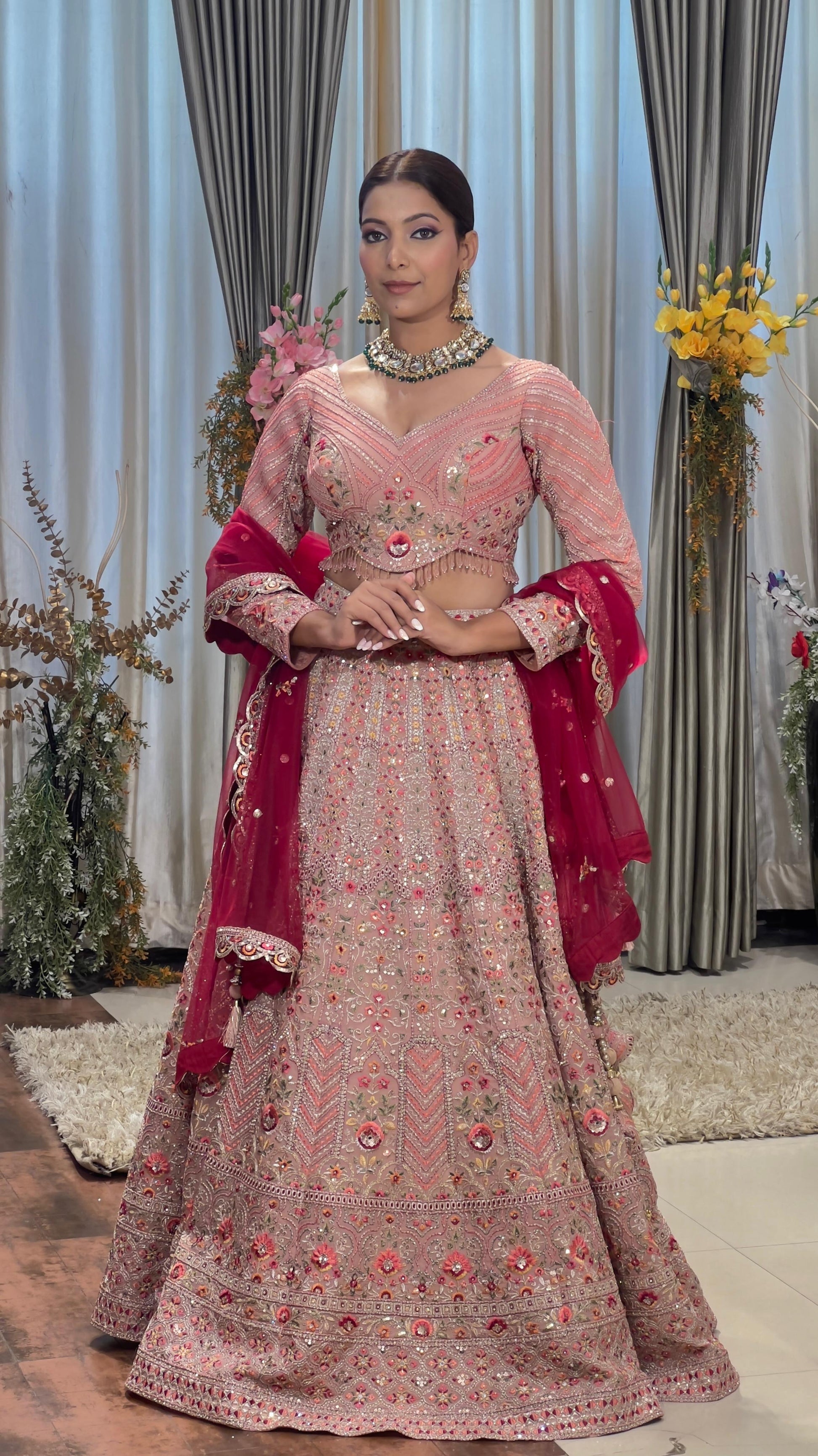 RECEPTION,ENGAGEMENT WEDDING FUNCTION WEAR LEHENGA CHOLI