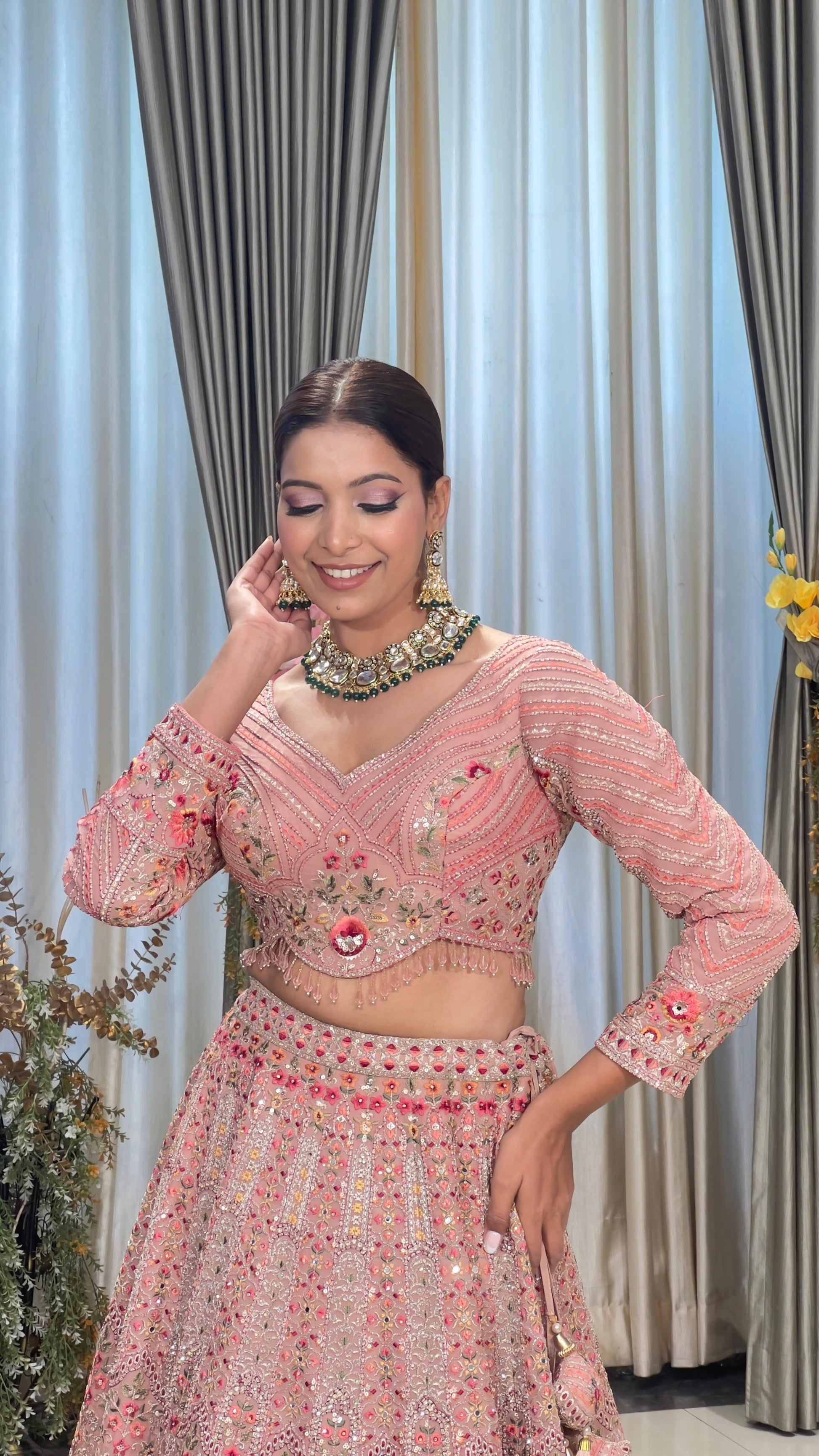 RECEPTION,ENGAGEMENT WEDDING FUNCTION WEAR LEHENGA CHOLI