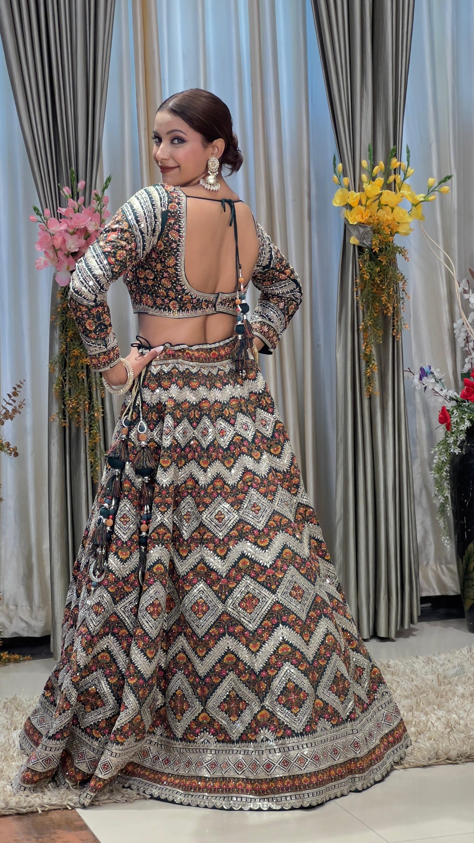 PARTY WEAR,RECEPTION,WEDDING LEHENGA CHOLI