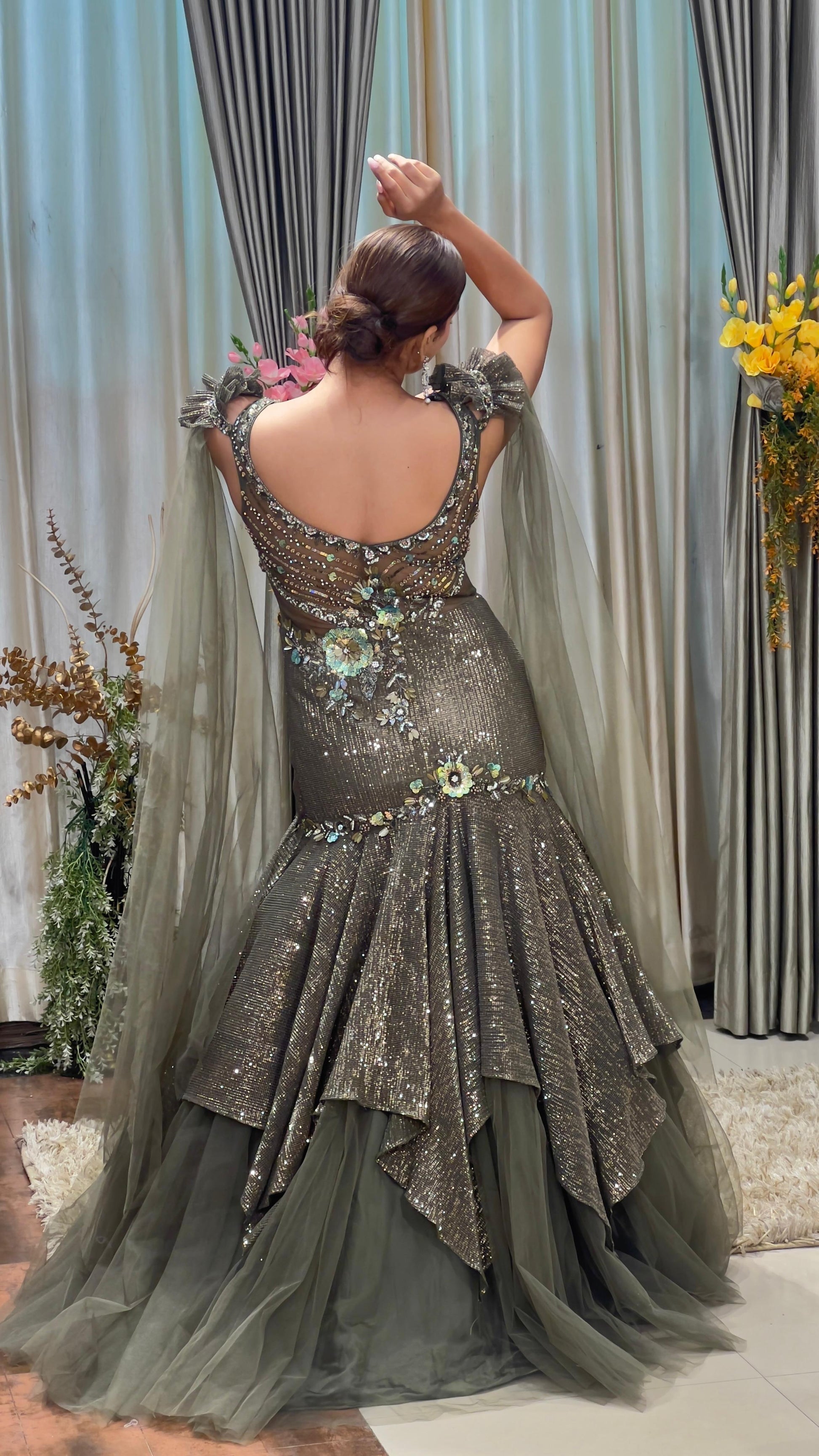 MERMAID,PARTY WEAR,COCKTAIL,EVENING GOWN,FISH CUT GOWN