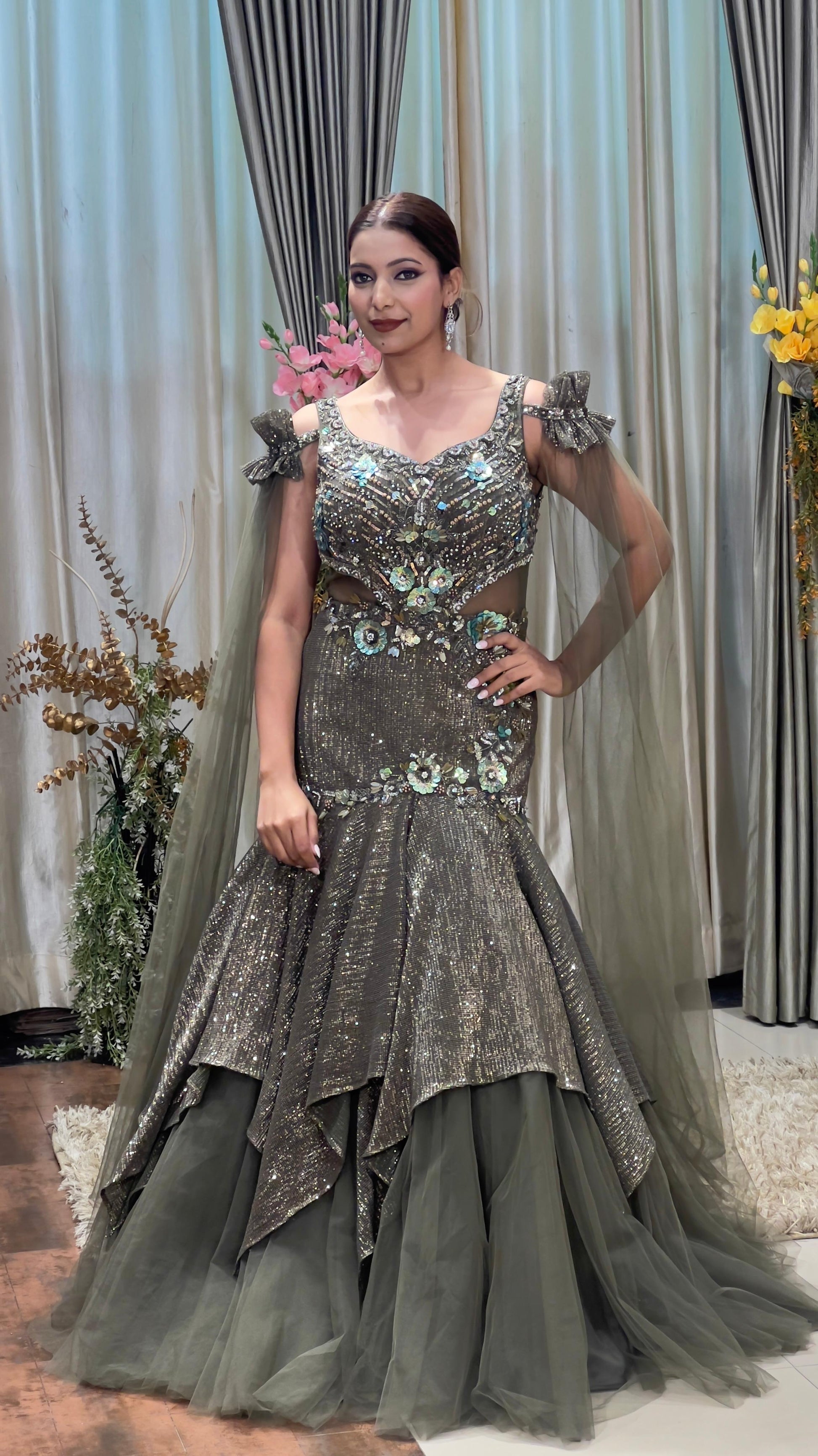 MERMAID,PARTY WEAR,COCKTAIL,EVENING GOWN,FISH CUT GOWN