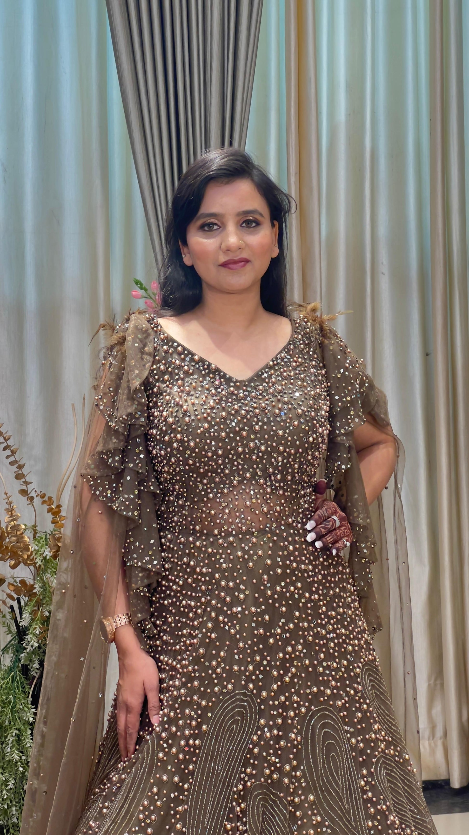 PARTY WEAR,RECEPTION,WEDDING,SANGEET,MEHNDI, COCKTAIL BALL GOWN