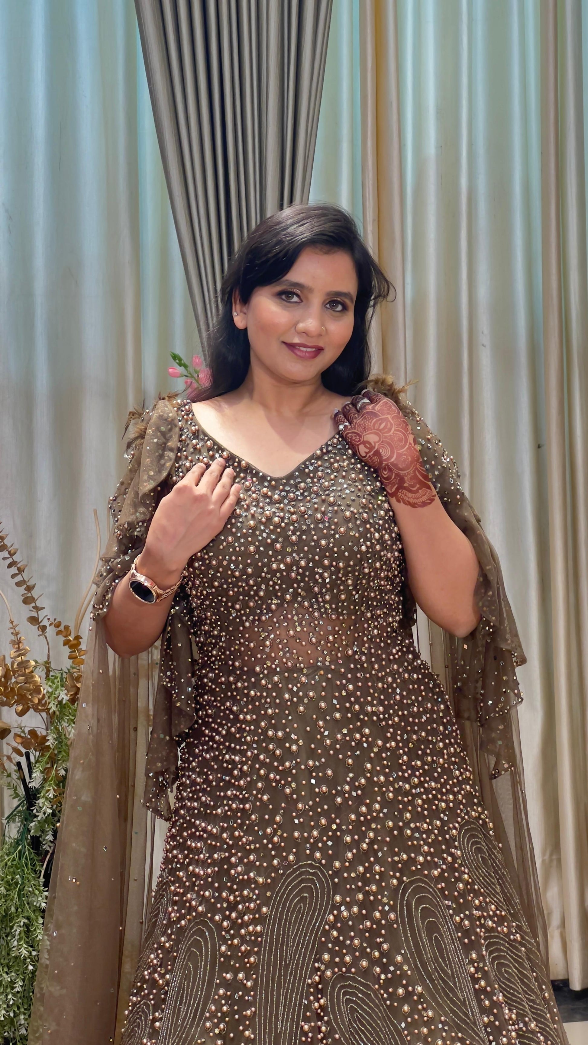 PARTY WEAR,RECEPTION,WEDDING,SANGEET,MEHNDI, COCKTAIL BALL GOWN