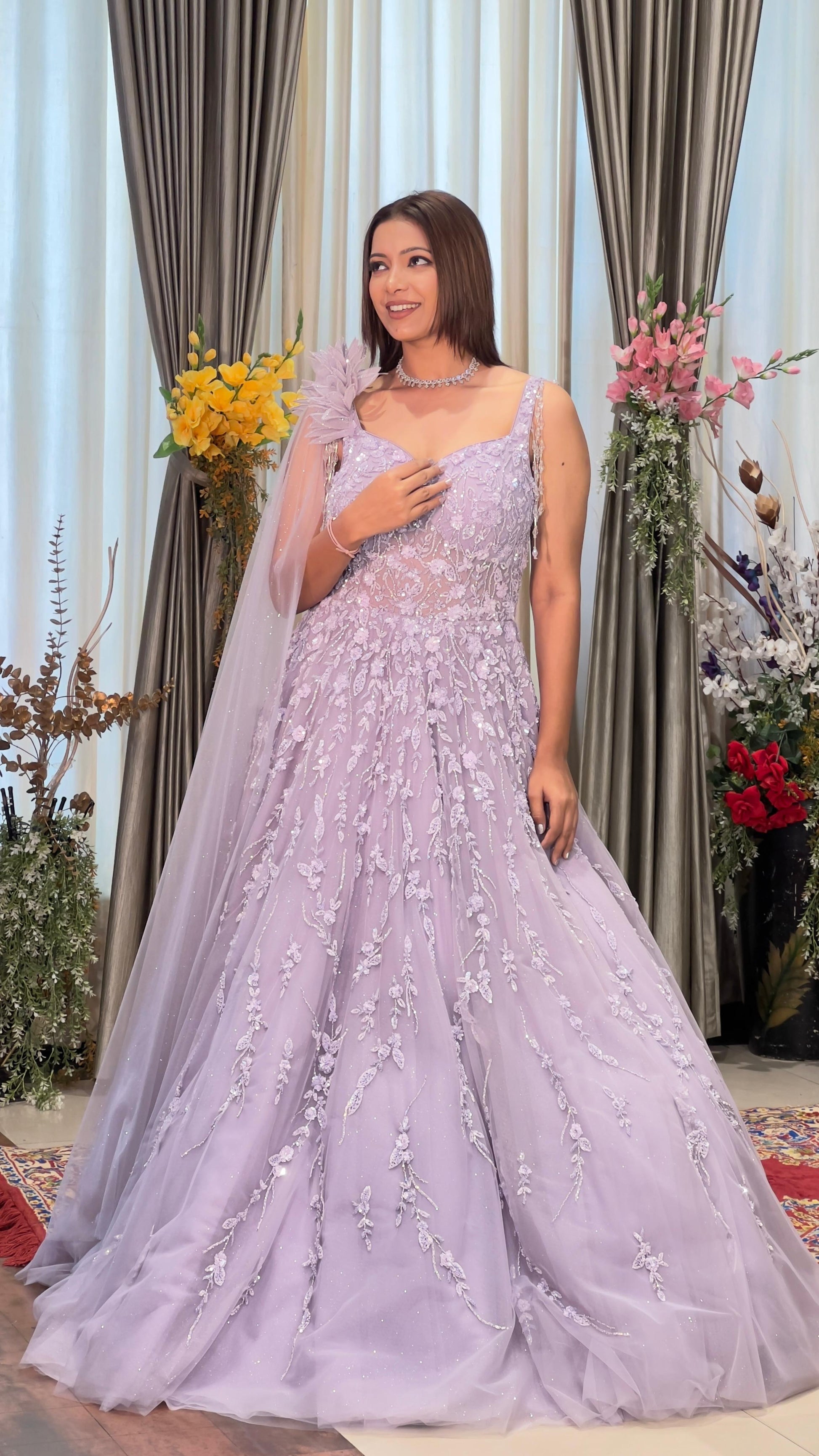 PARTY WEAR,SANGEET,MEHNDI,RECEPTION,WEDDING BALL GOWN