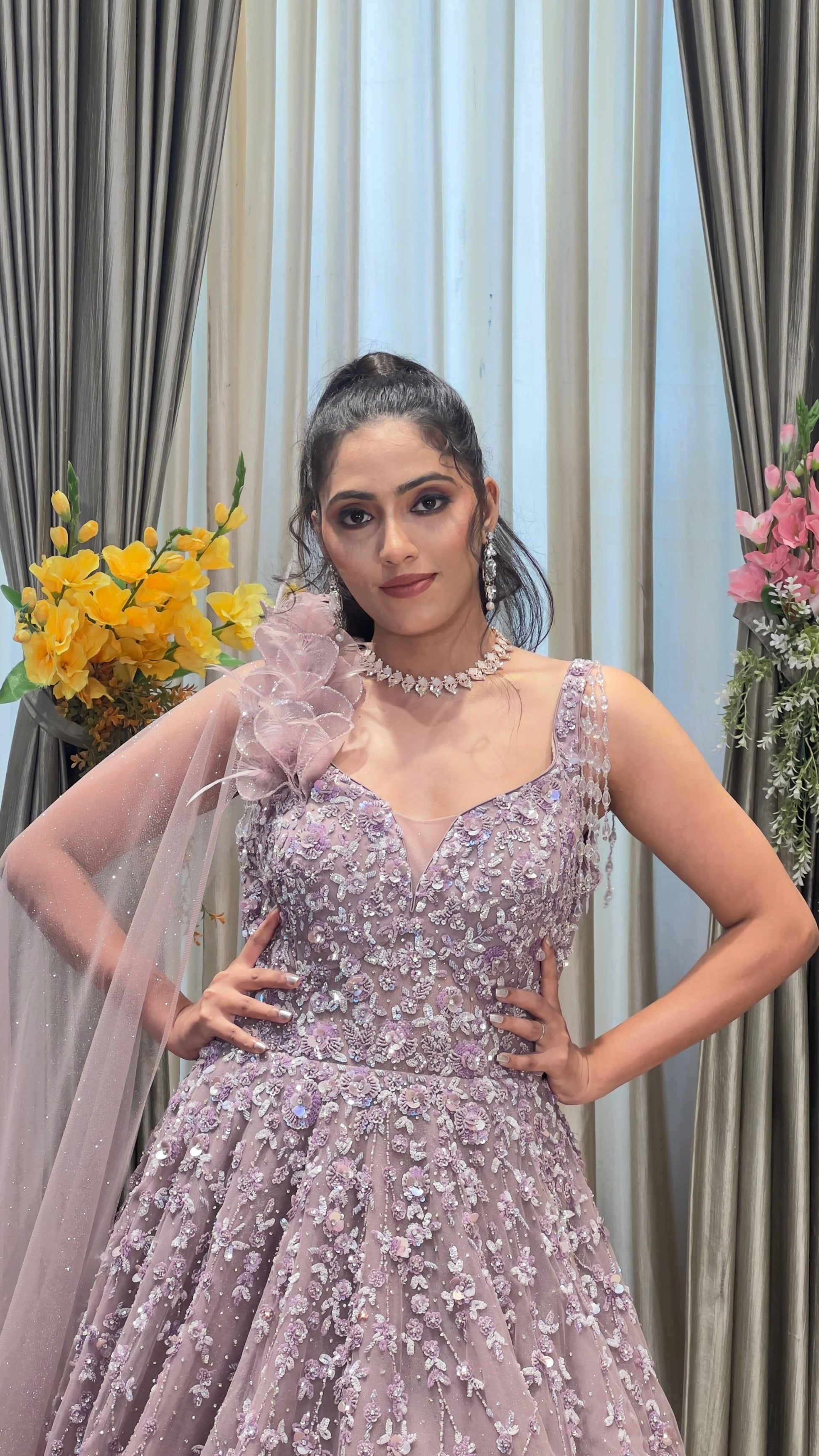 PARTY WEAR,BALL GOWN,RECEPTION,WEDDING,SANGEET GOWN