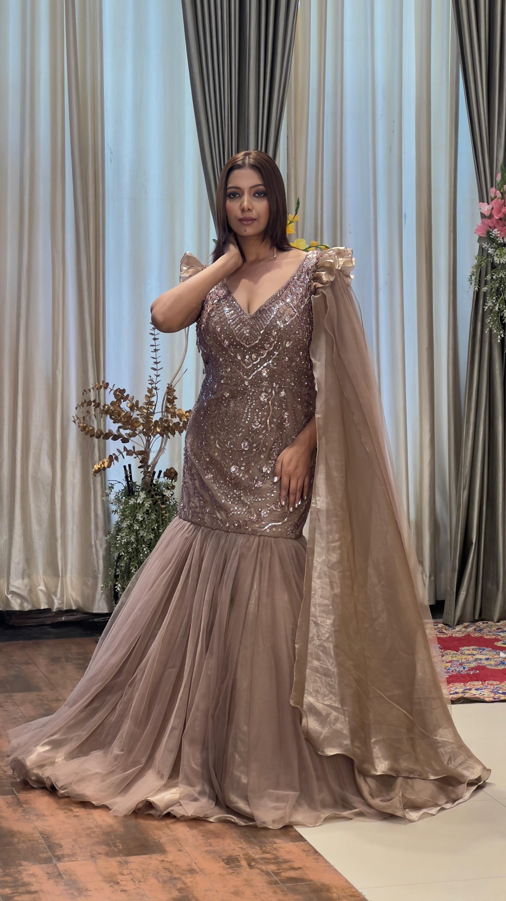 PARTY WEAR,COCKTAIL,SANGEET,MERMAID,FISHCUT GOWN