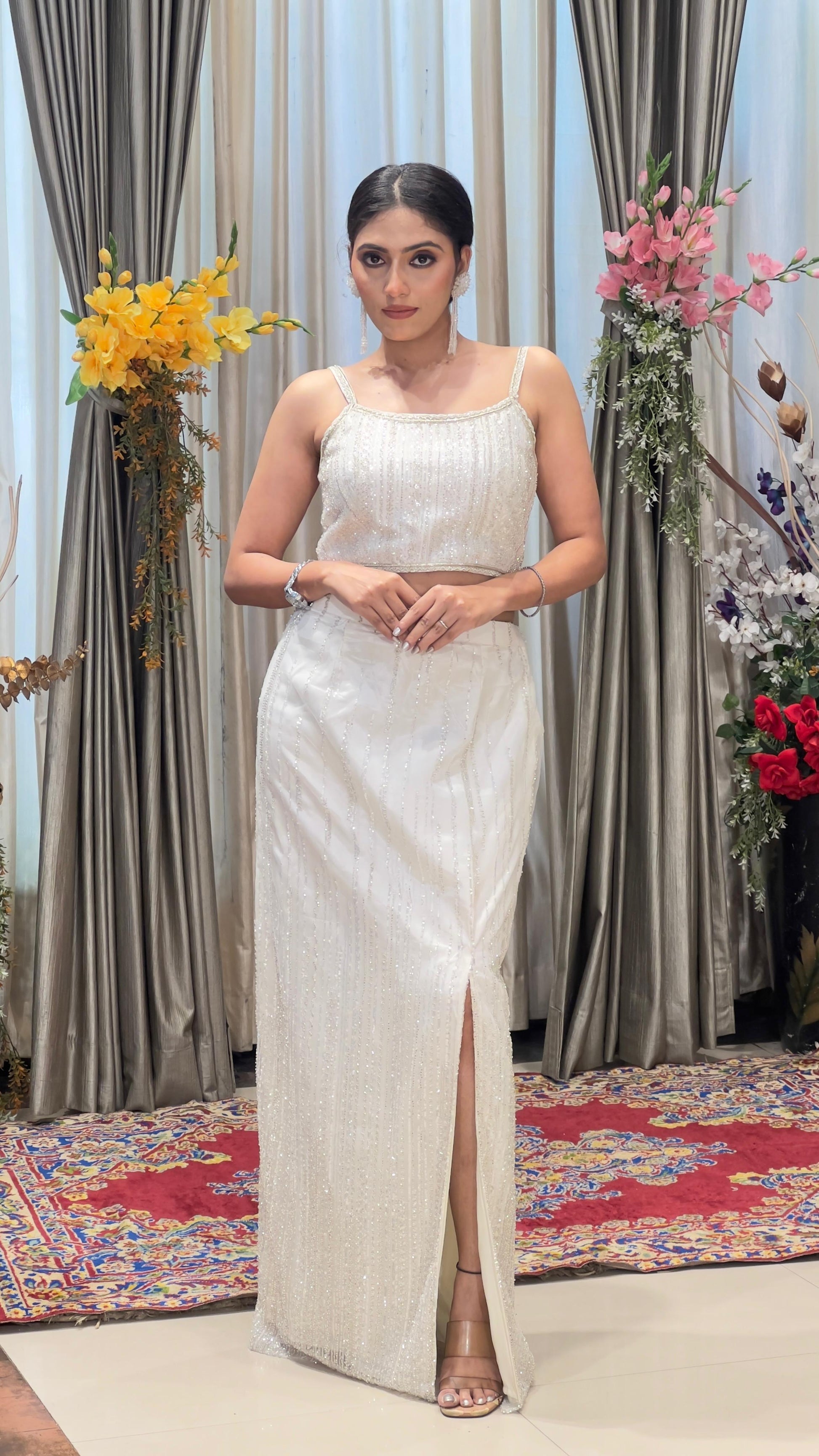 PARTY WEAR,SANGEET,RECEPTION LOOK CROPTOP