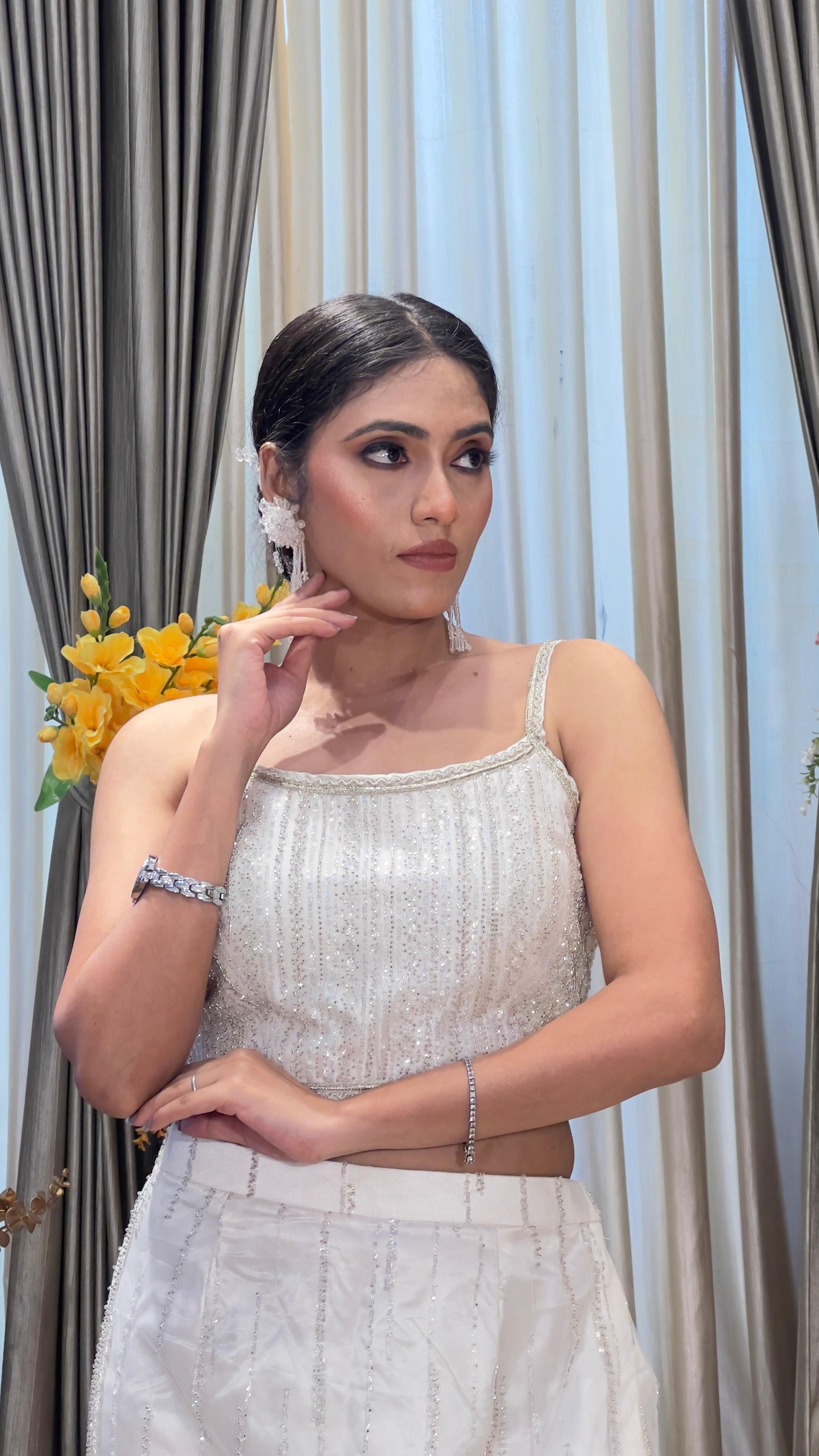 PARTY WEAR,SANGEET,RECEPTION LOOK CROPTOP