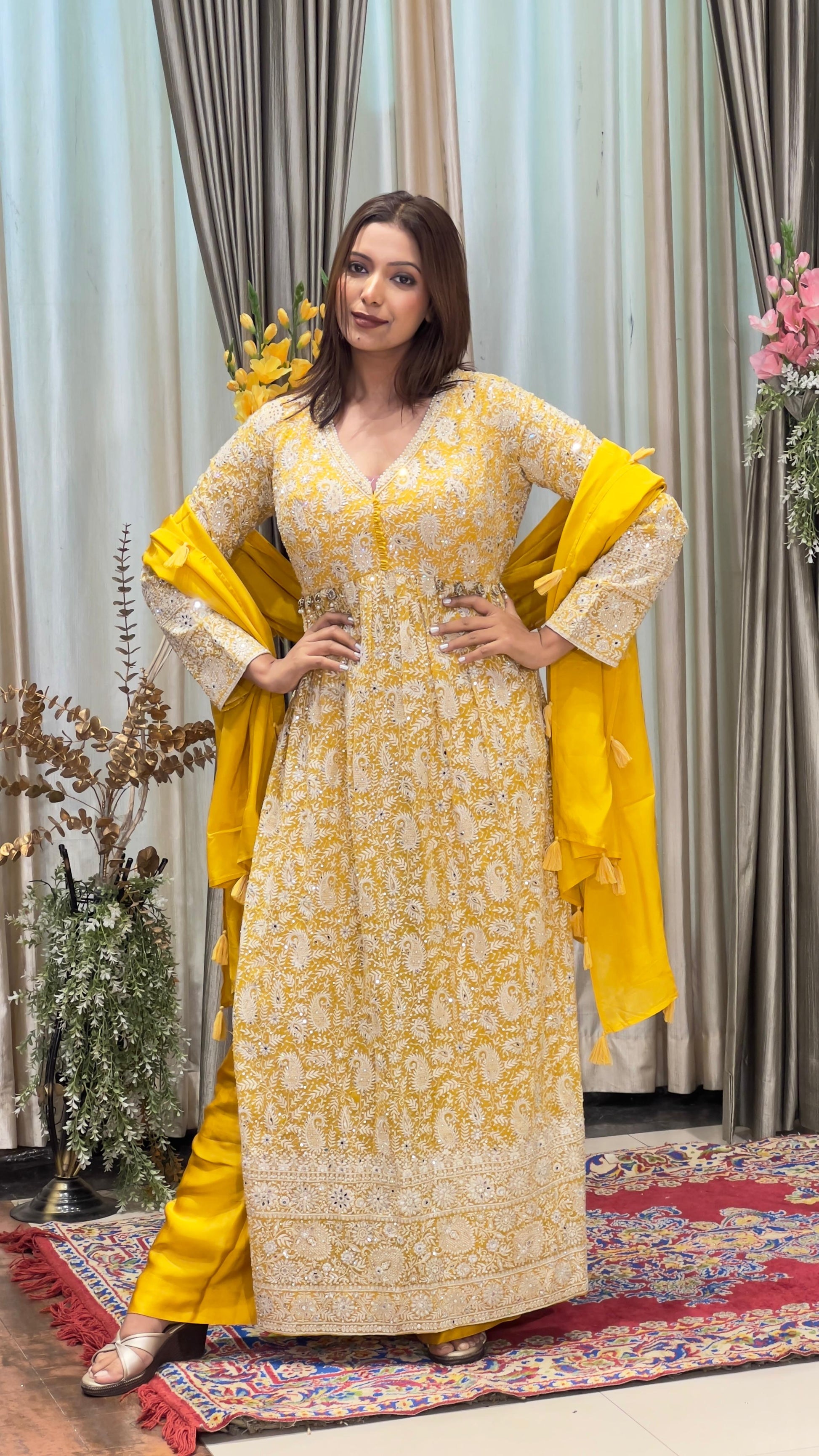 PARTY WEAR,TRADITIONAL,FESTIVAL,SANGEET,HALDI PALAZZO SUIT