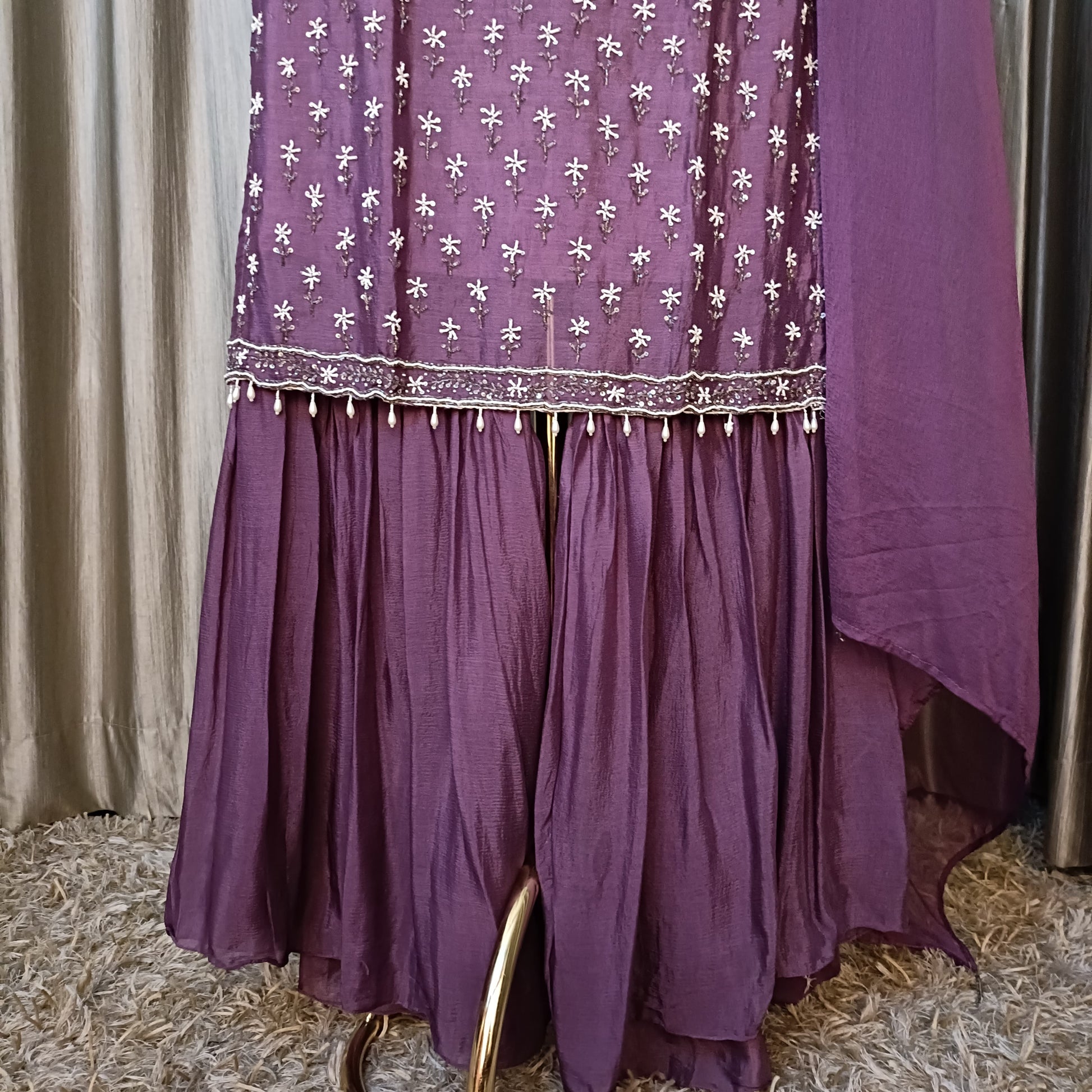 PALAZZO WITH TOP SET ,SANGEET,EVENING OUTING,PARTY WEAR OUTFIT