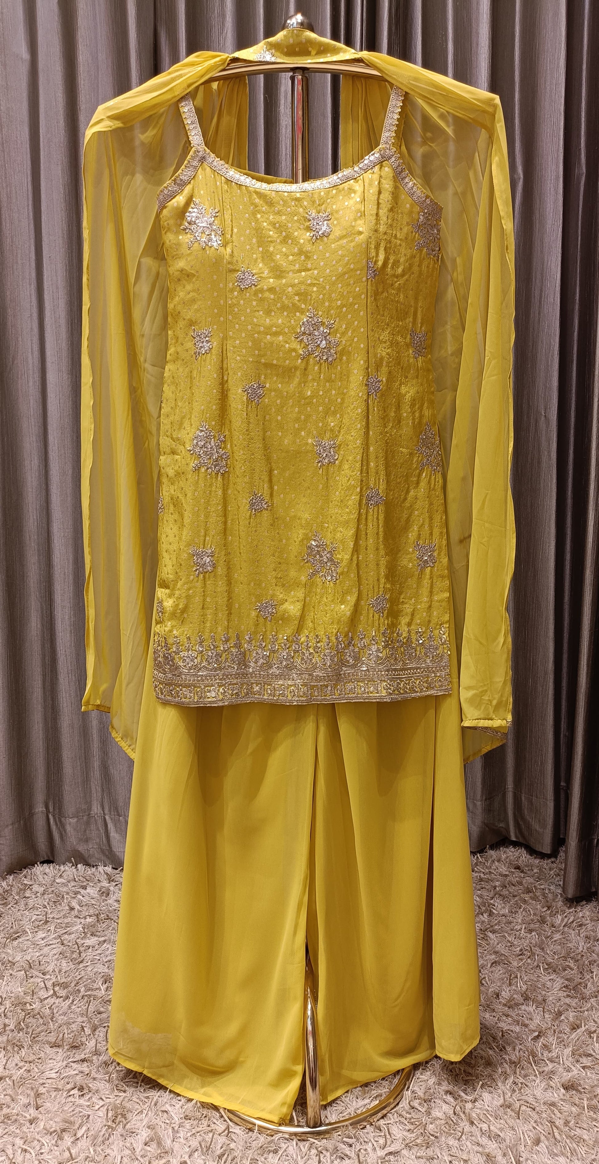 PALAZZO SET HALDI,MEHNDI FESTIVE OCCASSION PARTY WEAR