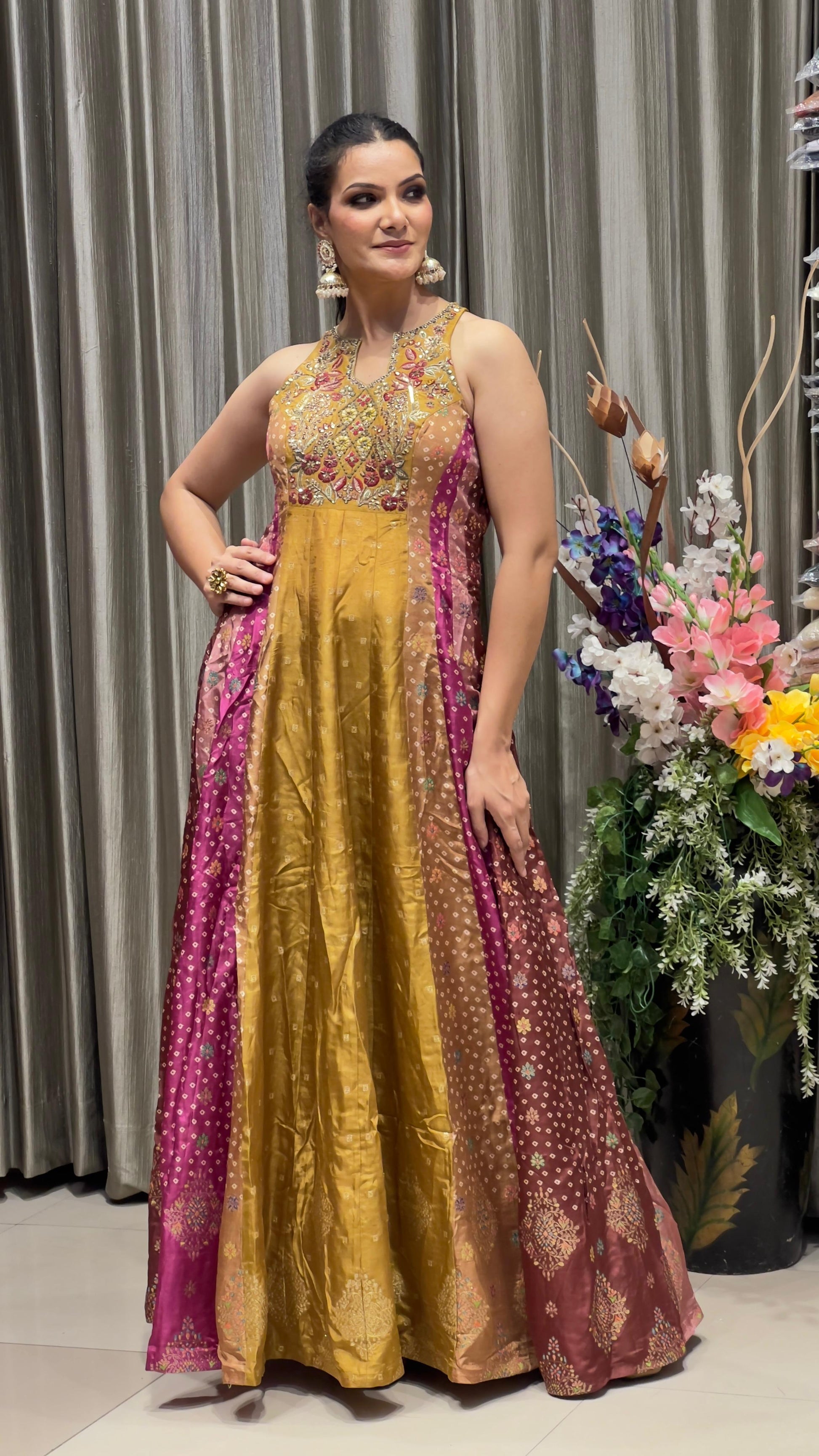 ANARKALI DRESS FESTIVE CELEBRATION,TRADITIONAL FUNCTION,SANGEET,WEDDING ATTIRE.