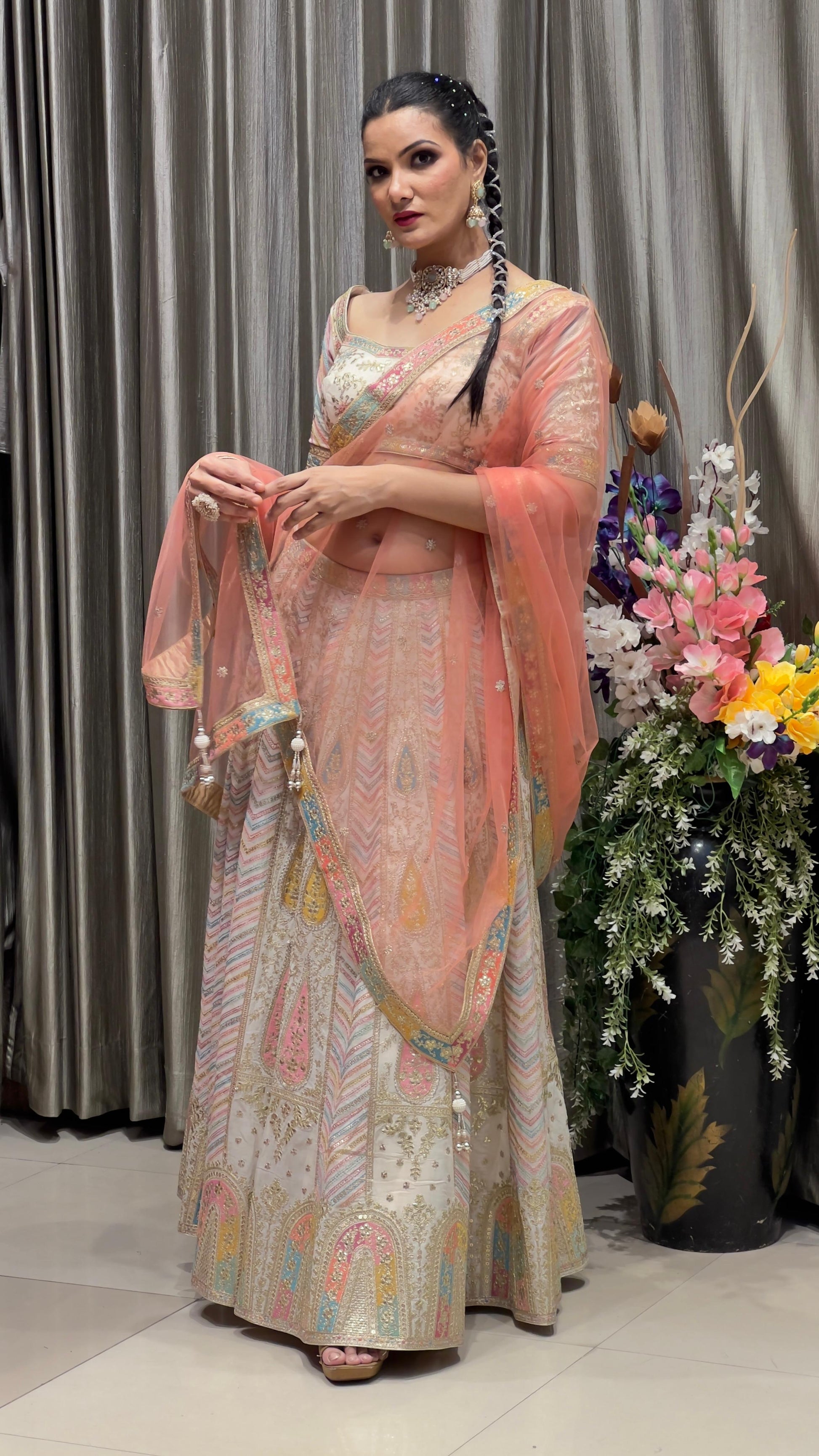 LEHENGA CHOLI SANGEET,WEDDING,MEHNDI,FESTIVE OCCASSION, PARTY WEAR