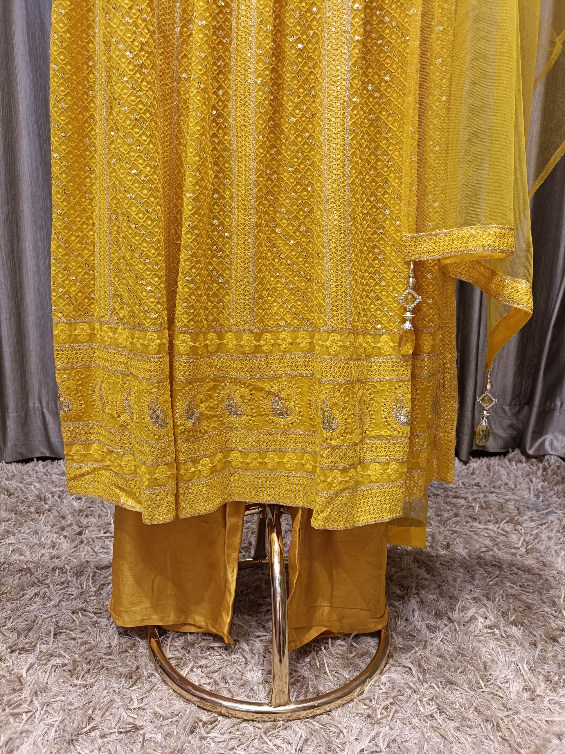 PALAZZO KURTA SET HALDI,SEMI OCCASSION,FESTIVE PARTY WEAR