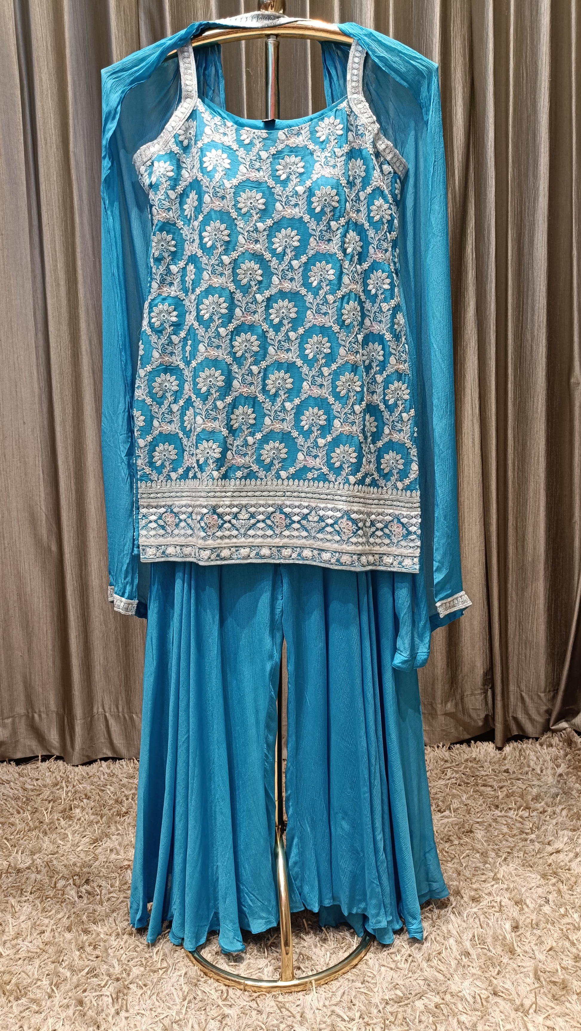 SPHAGATTI STYLE PALAZZO SET FESTIVE OCCASSION,PARTY WEAR OUTFIT