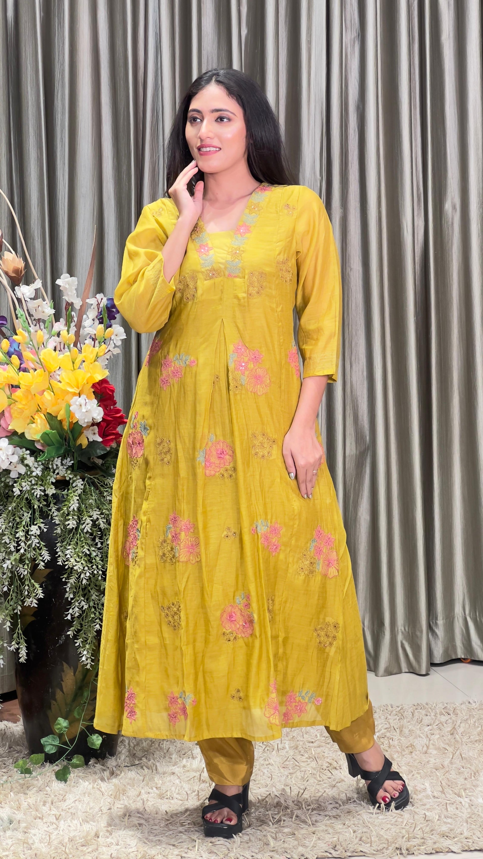 A-LINE FALARE KURTA SET CASUAL ,DAILY,OFFICE WEAR KURTA SET