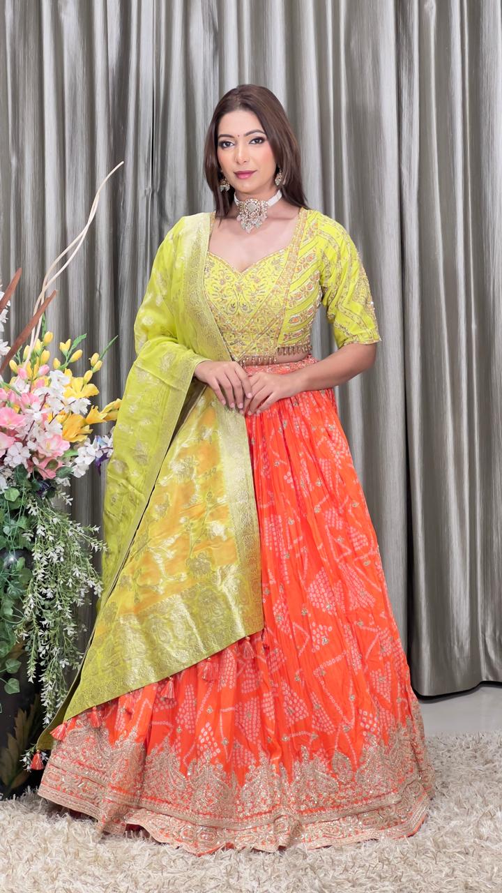 LEHENFGA CHOLI SANGEET, MEHNDI, HALDI, PARTY WEAR