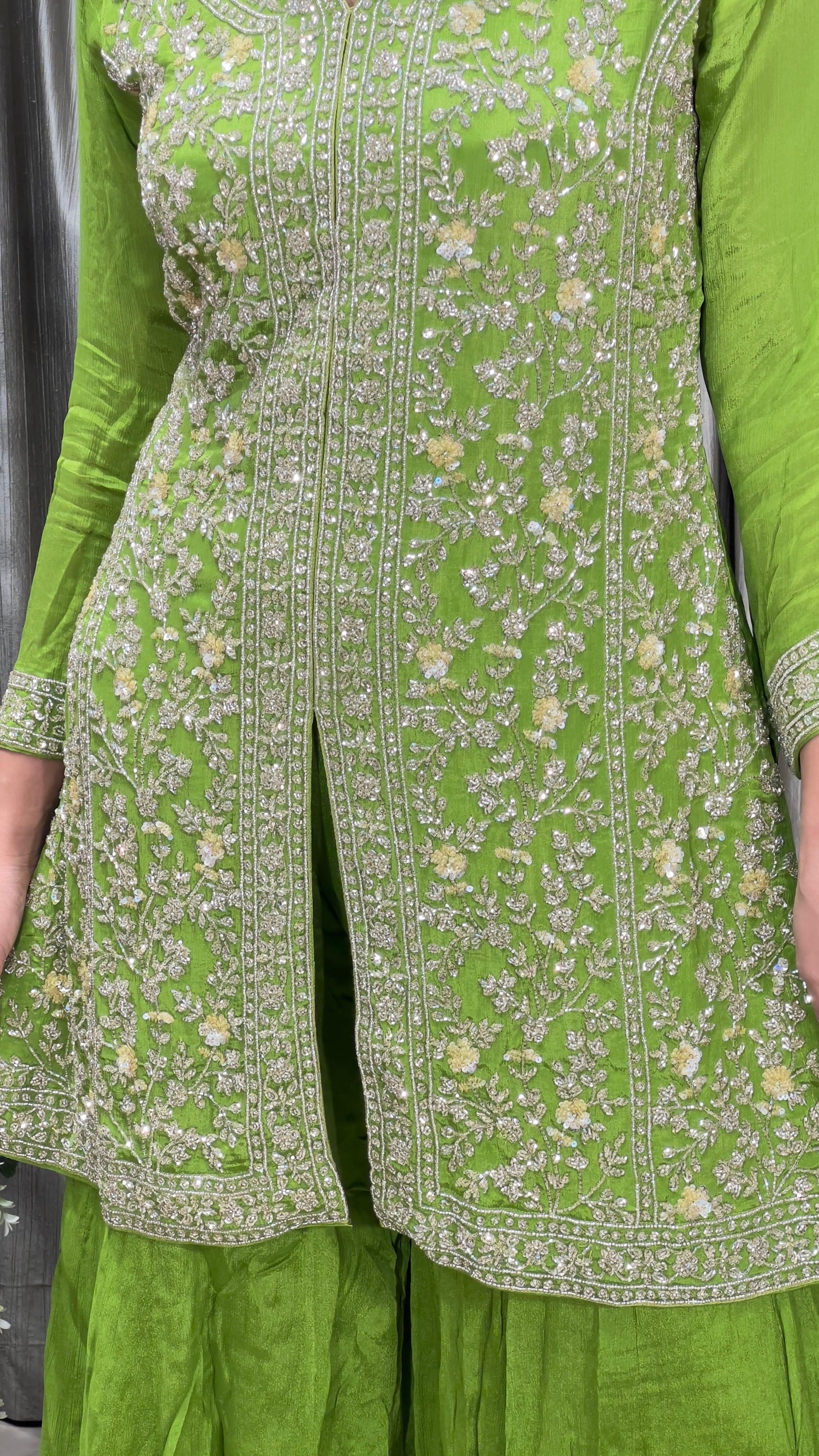 PARTY WEAR,SANGEET,MEHNDI GHARARA SUIT