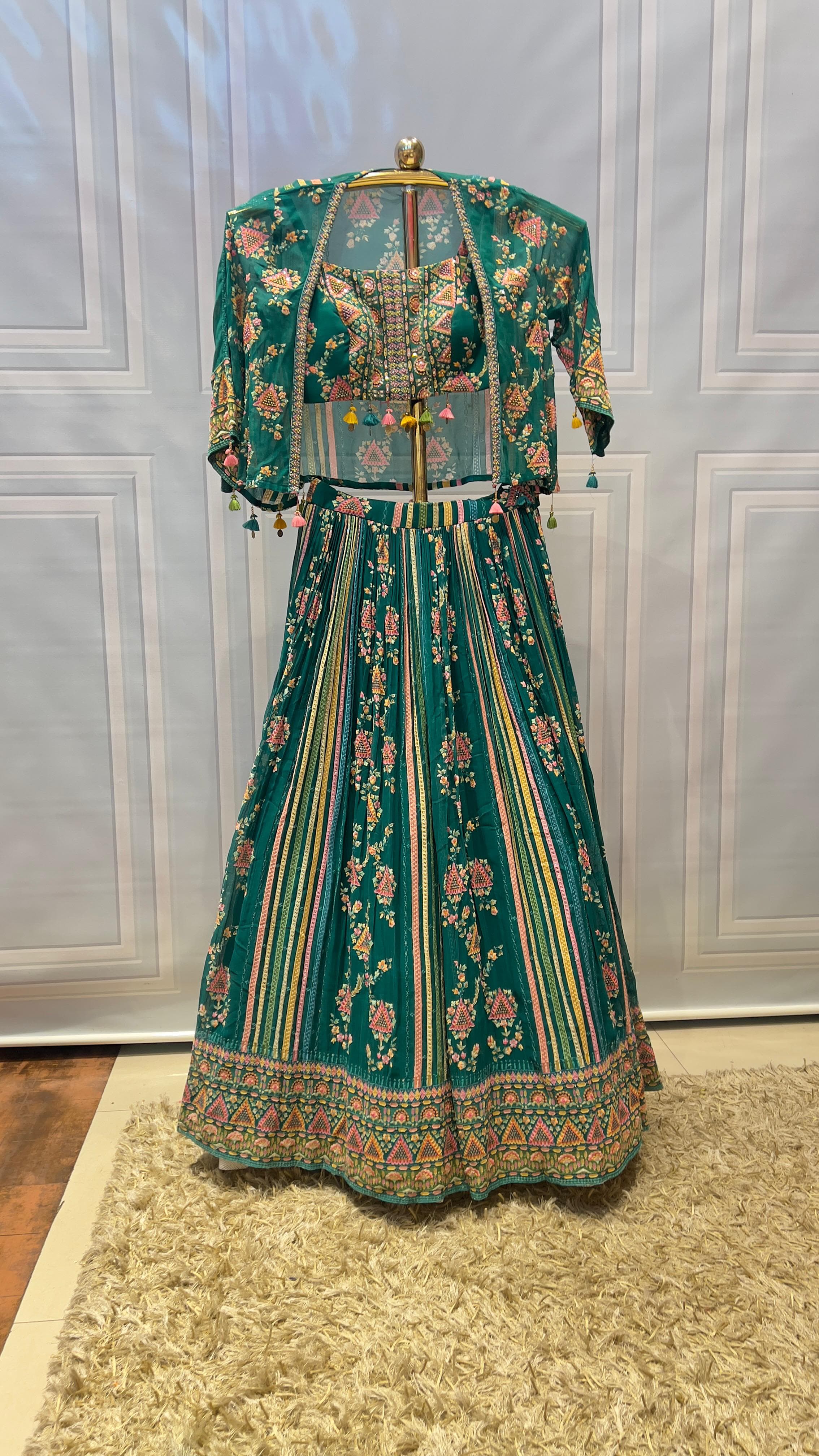 PARTY WEAR LEHENGA CHOLI MEHNDI,HALDI,OCCASSION FESTIVE WEAR
