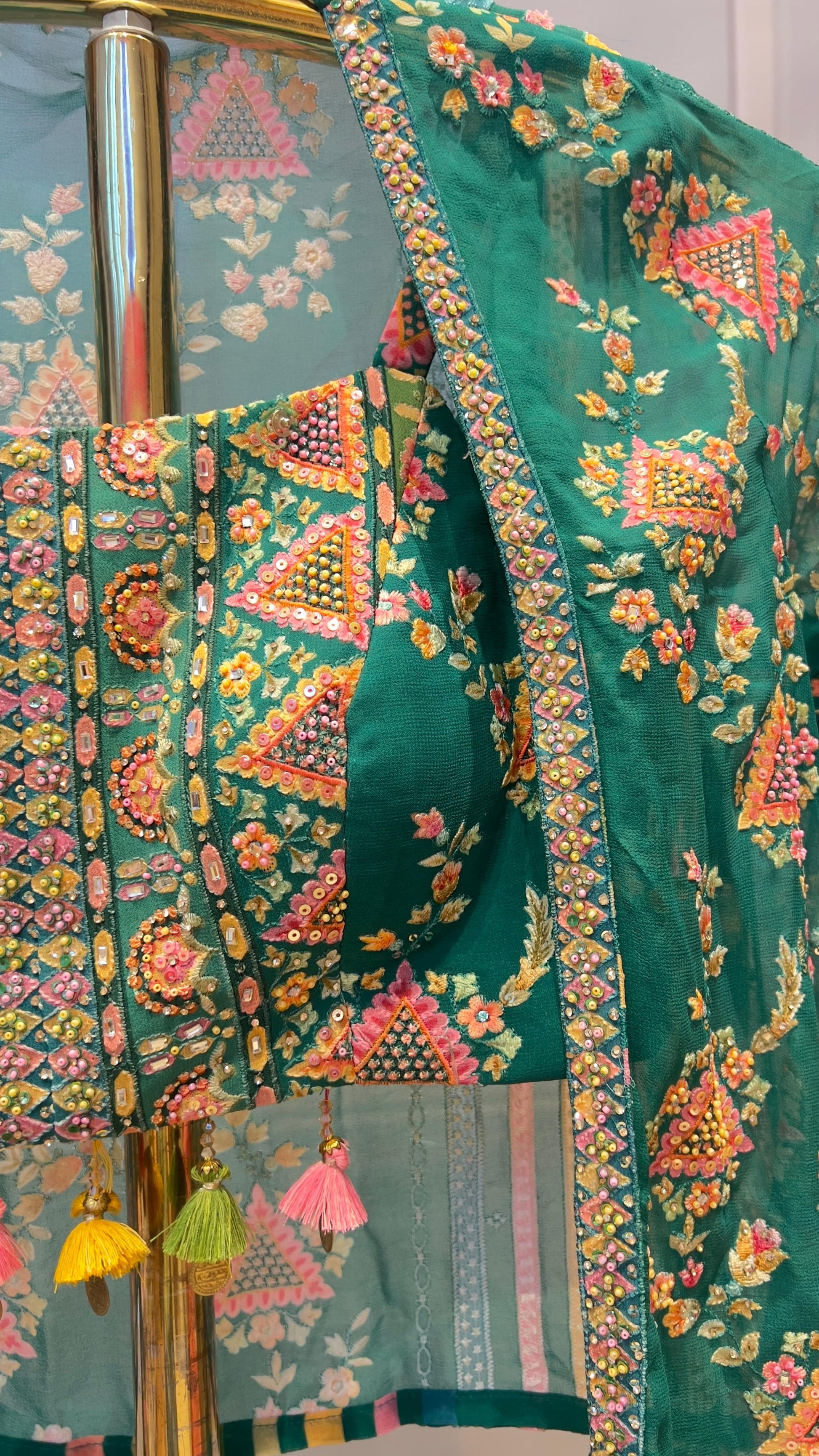 PARTY WEAR LEHENGA CHOLI MEHNDI,HALDI,OCCASSION FESTIVE WEAR