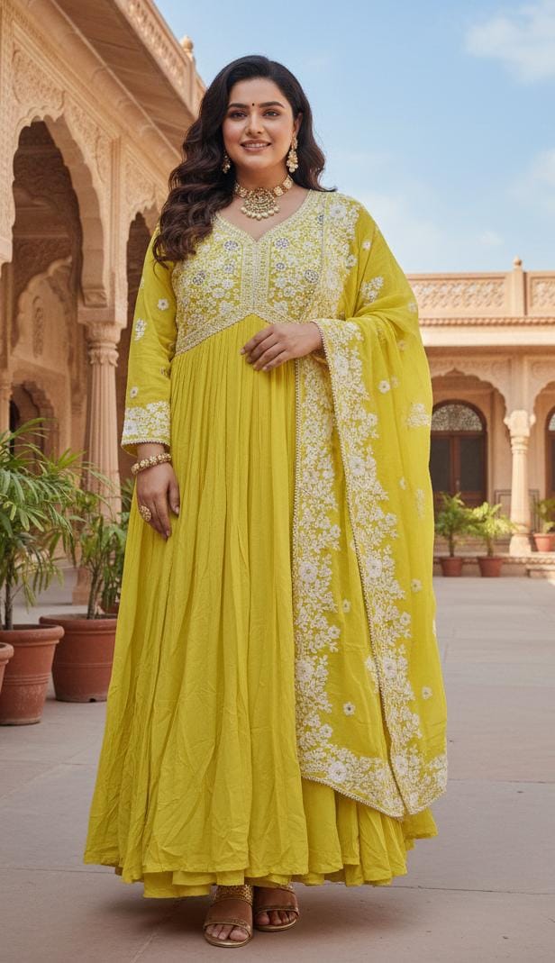 ANARKALI ALIA CUT OUTFIT DRESS – Bawree ANARKALI ALIA CUT OUTFIT DRESS – Bawree